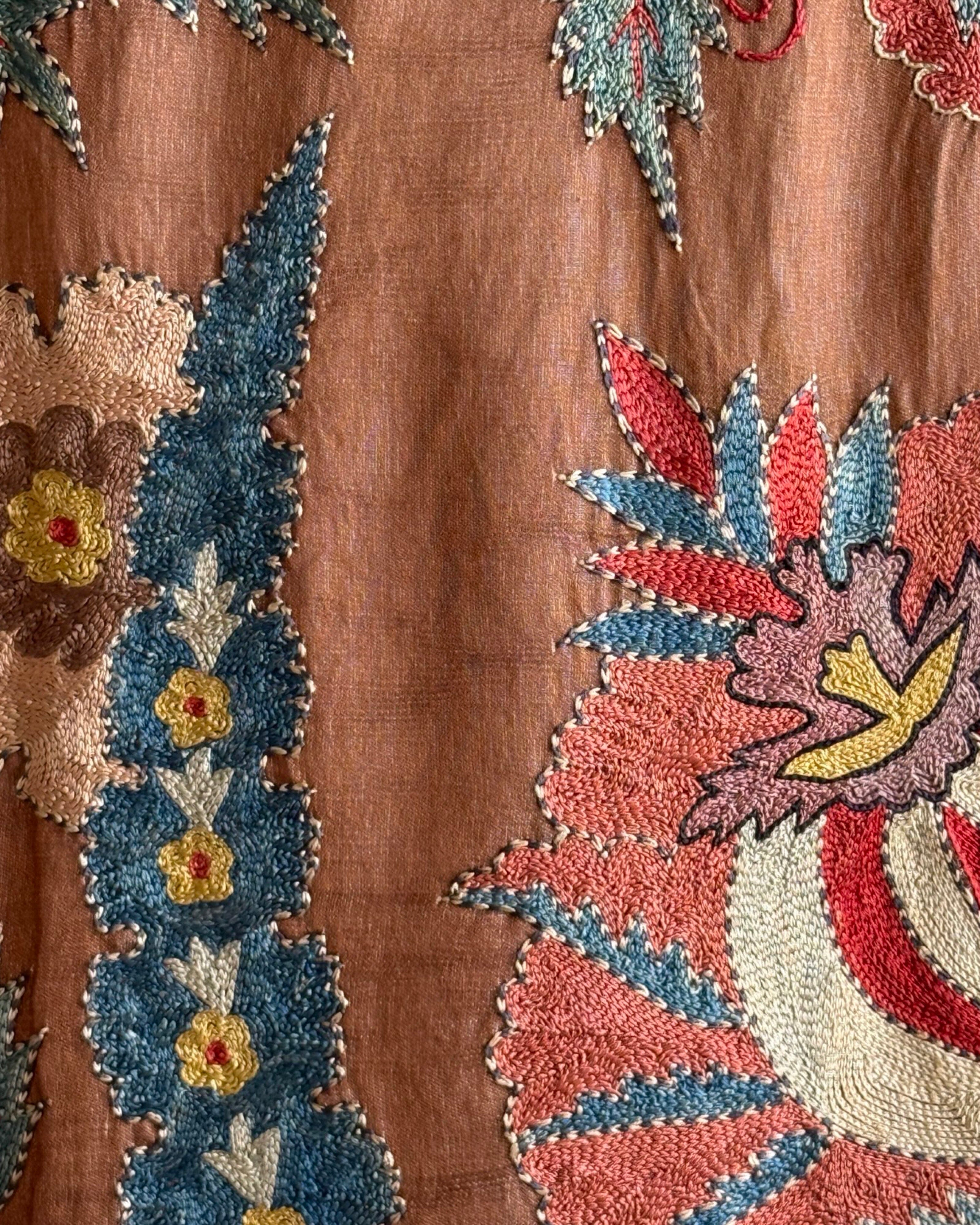 Hand Stitched Suzani (CSSU45525 | 63 x 86") Suzani Aziz Suzani 