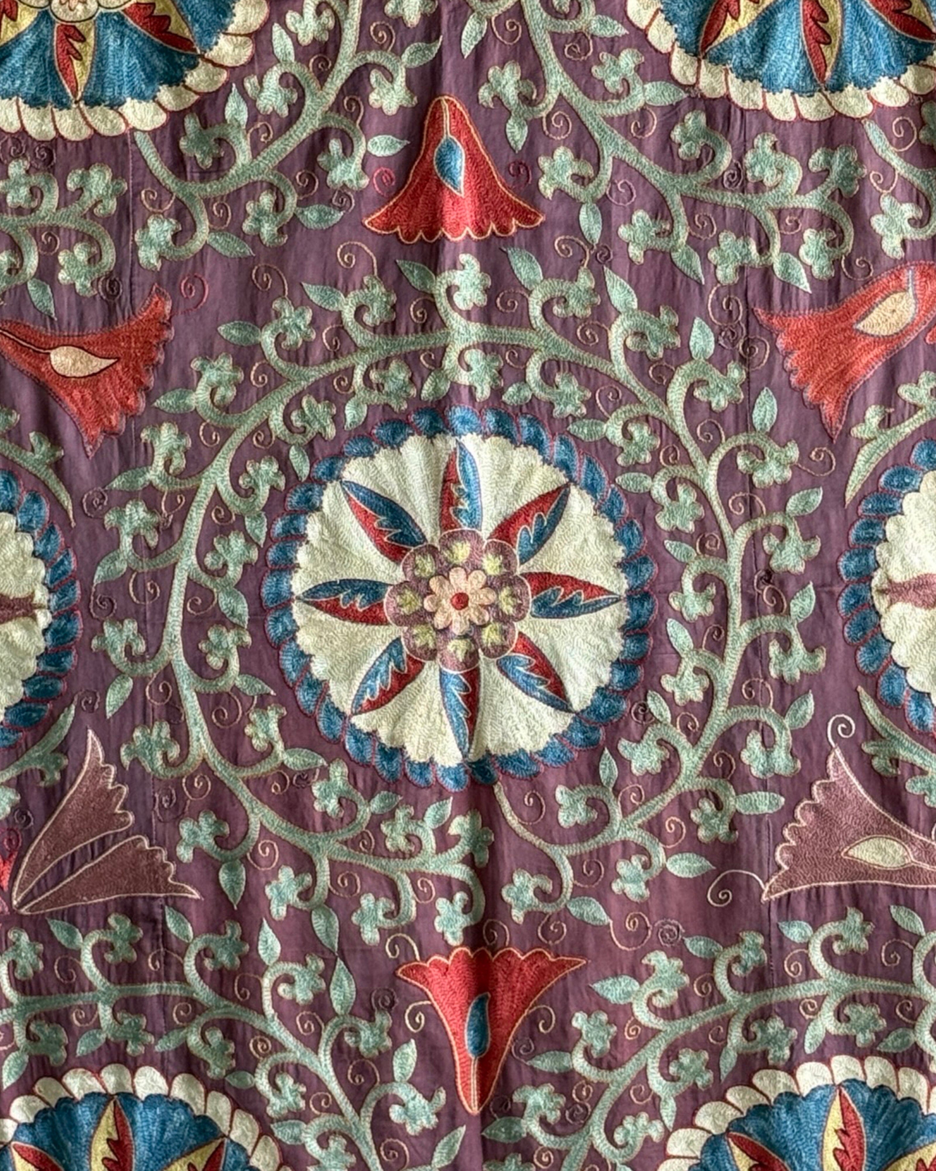 Hand Stitched Suzani (CSSU45625 | 64 x 81") Suzani Aziz Suzani 