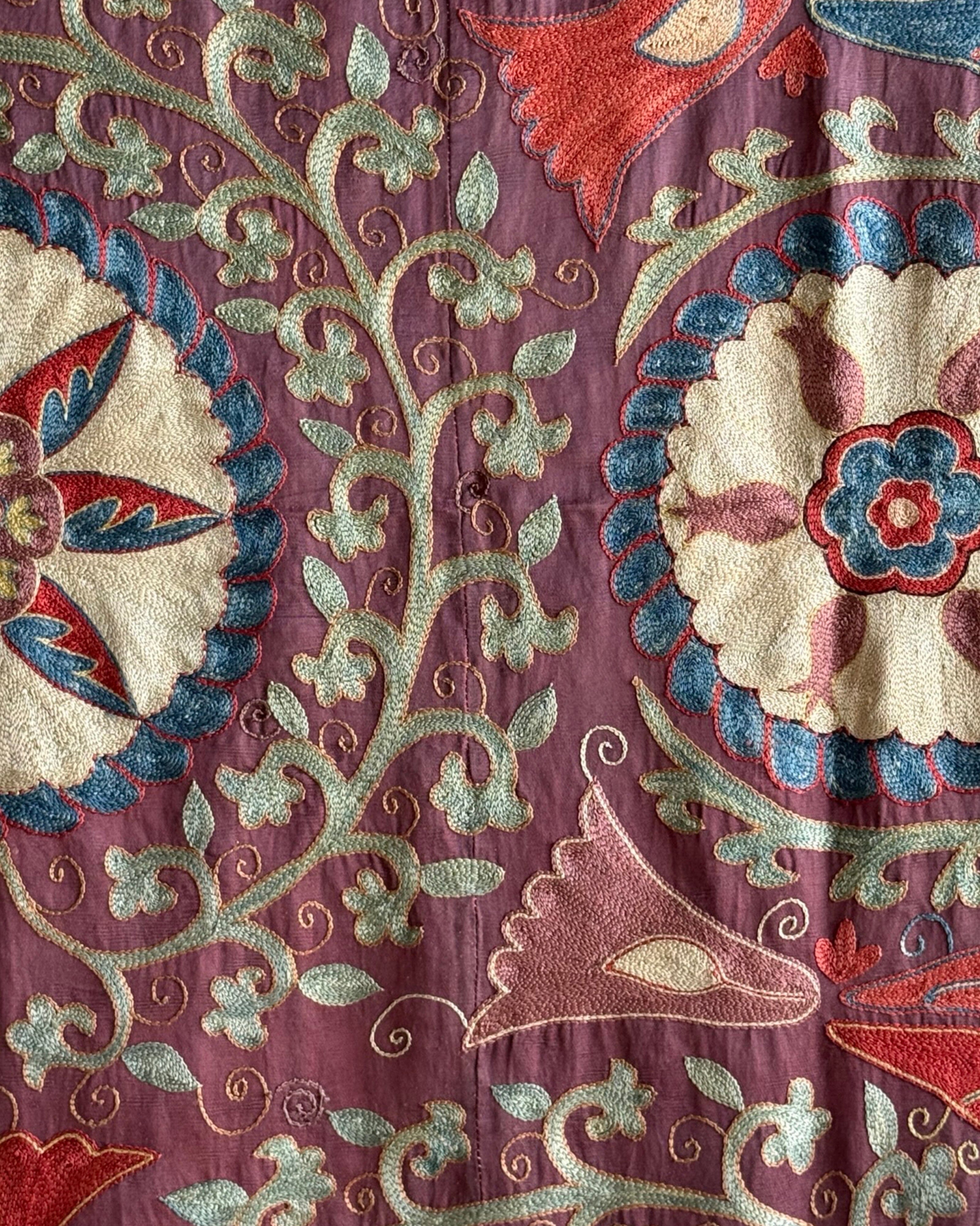 Hand Stitched Suzani (CSSU45625 | 64 x 81") Suzani Aziz Suzani 