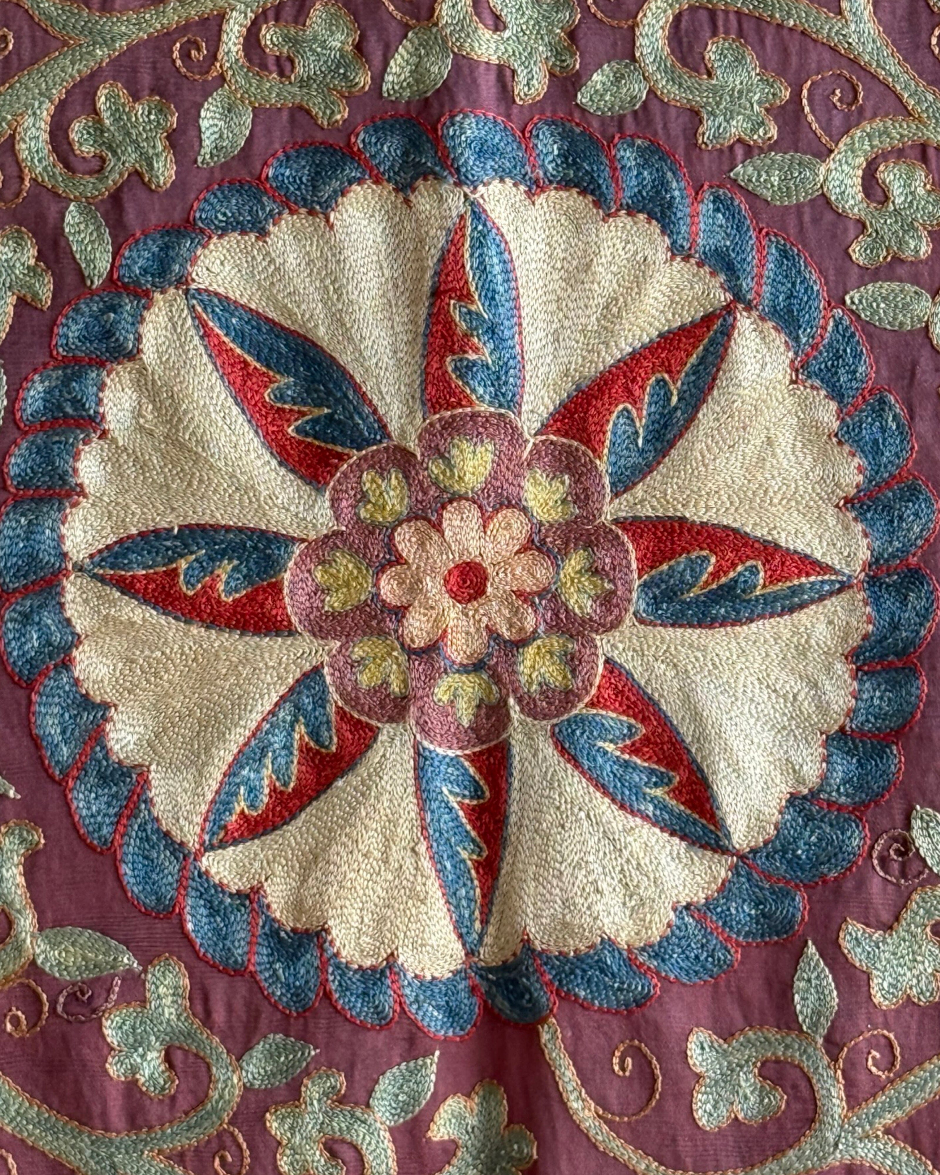 Hand Stitched Suzani (CSSU45625 | 64 x 81") Suzani Aziz Suzani 