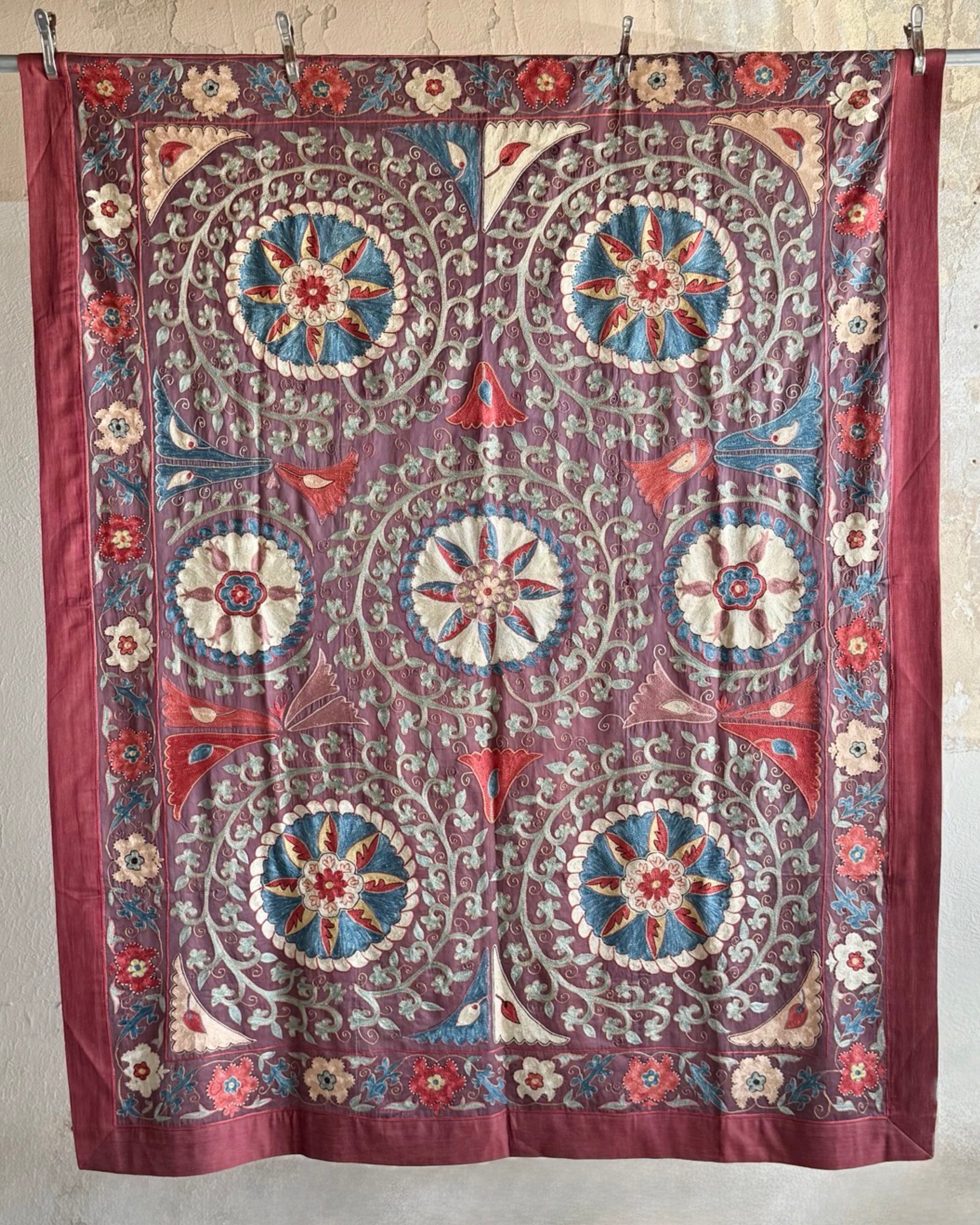 Hand Stitched Suzani (CSSU45625 | 64 x 81") Suzani Aziz Suzani 