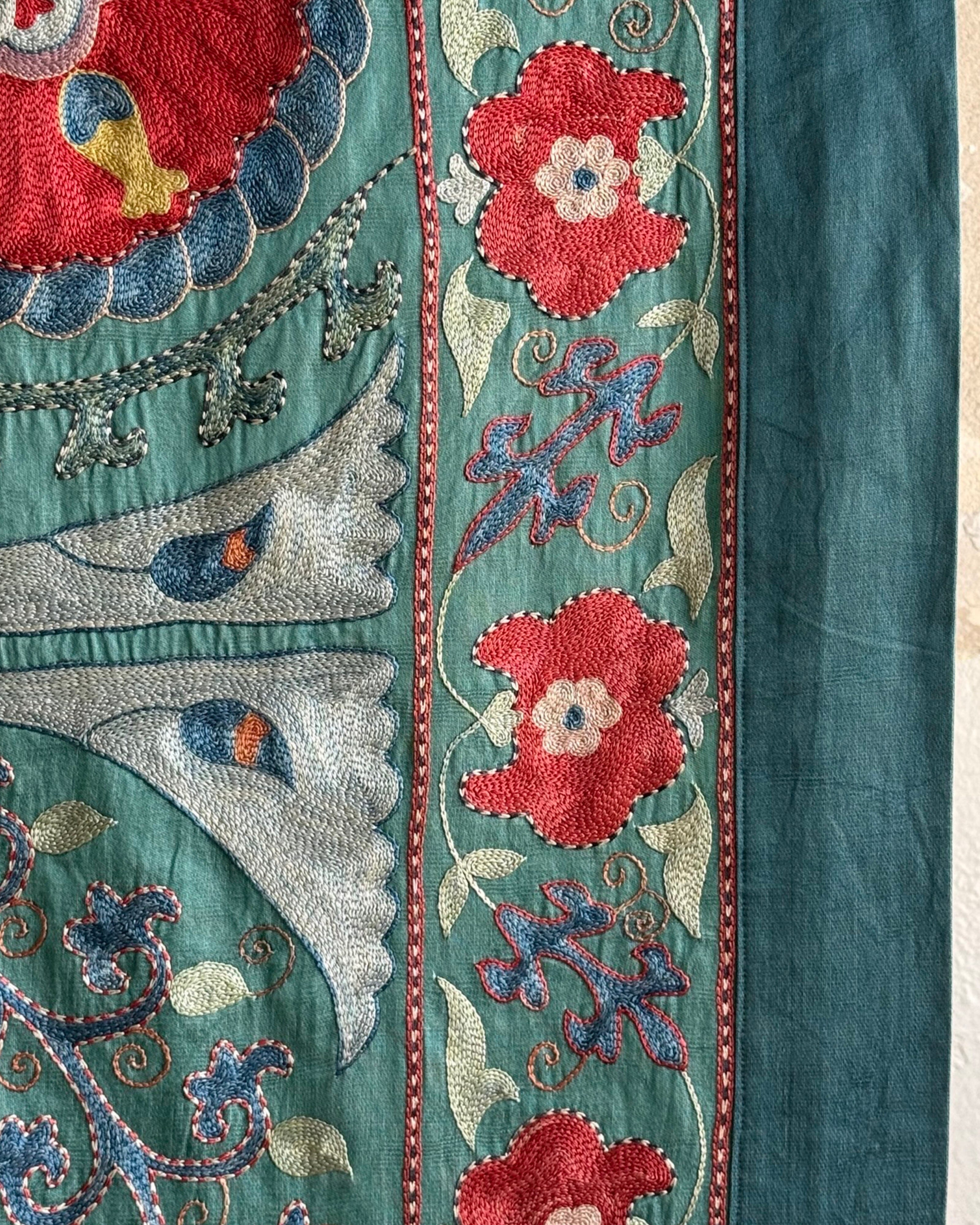 Hand Stitched Suzani (CSSU45725 | 63 x 83") Suzani Aziz Suzani 