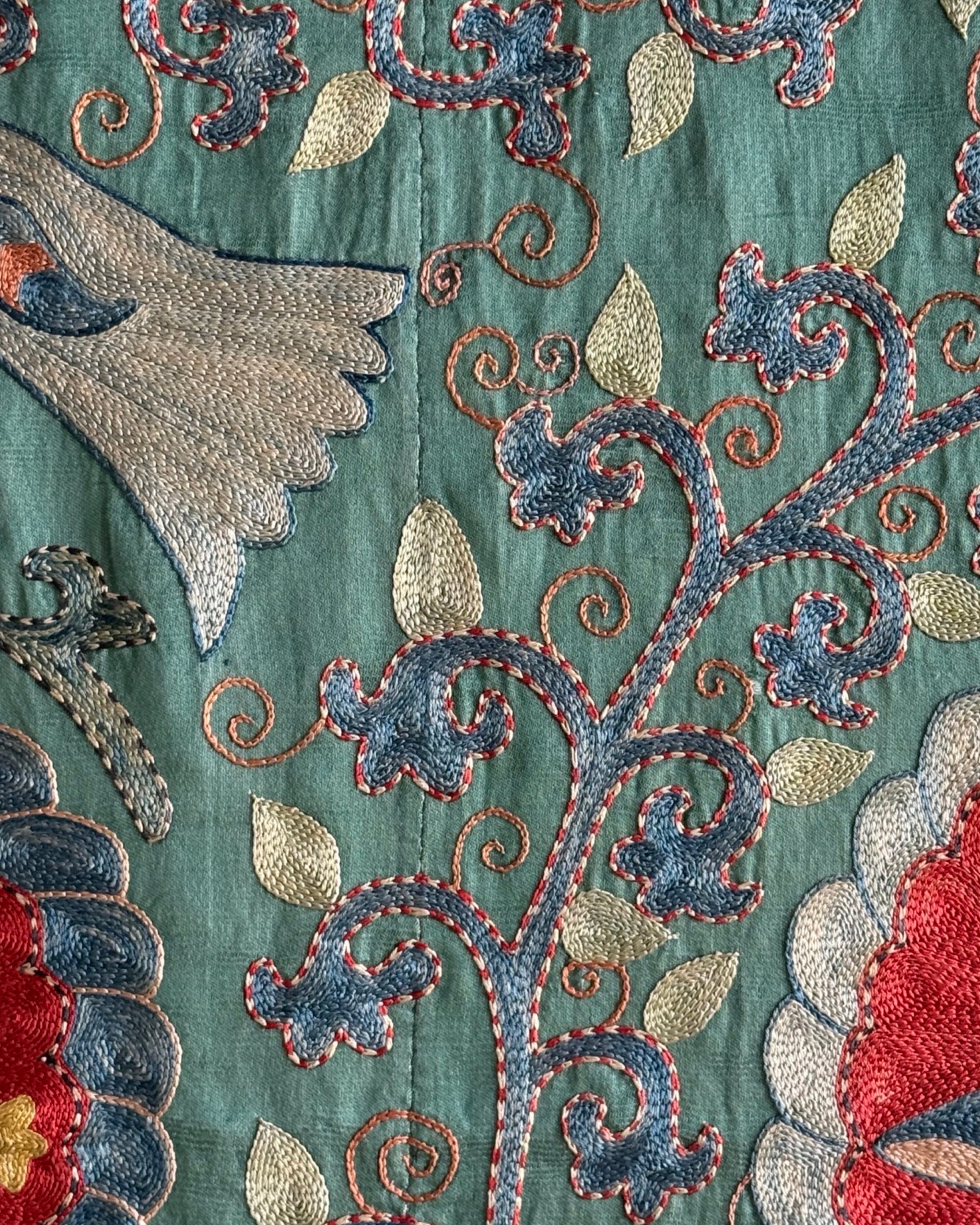 Hand Stitched Suzani (CSSU45725 | 63 x 83") Suzani Aziz Suzani 