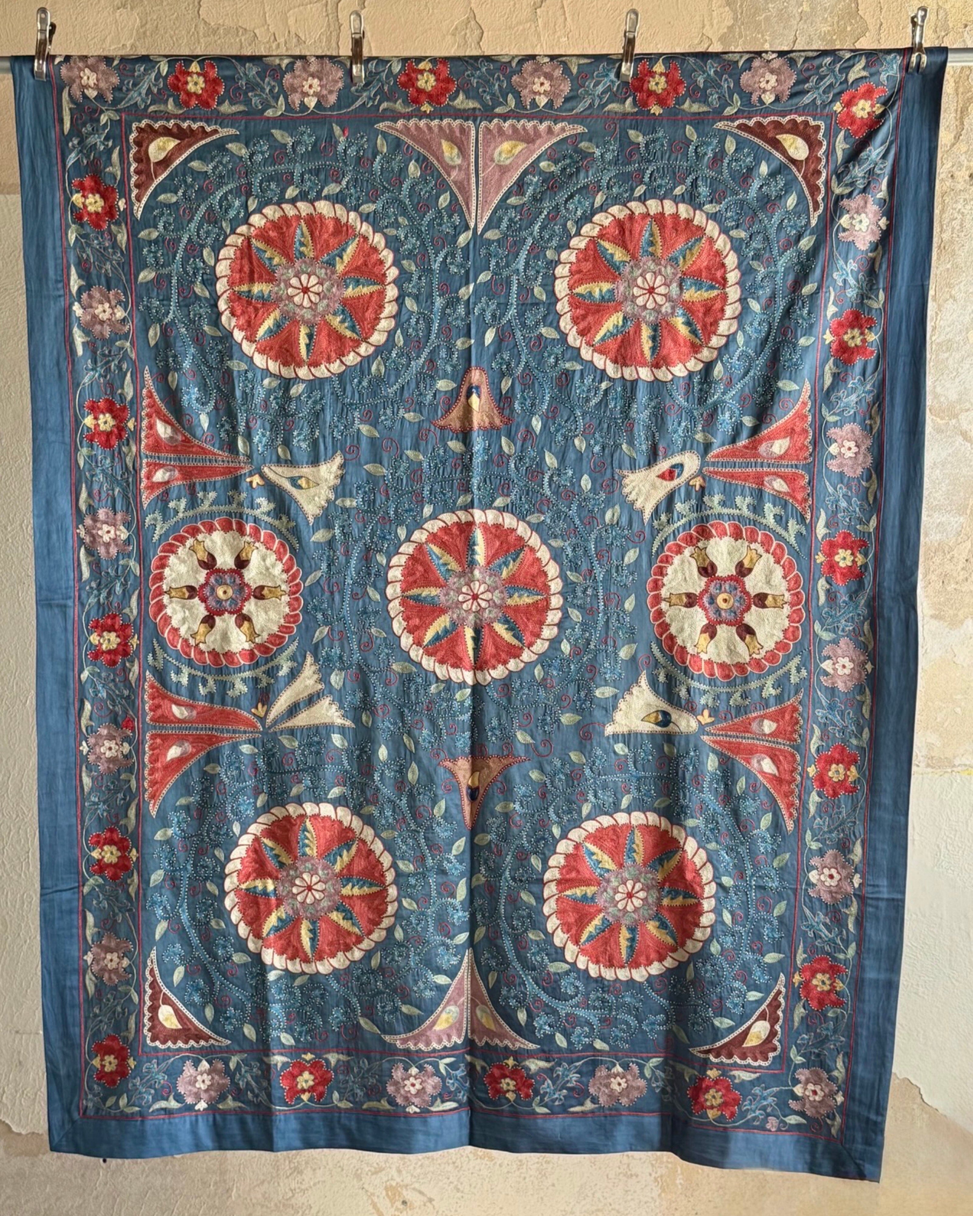 Hand Stitched Suzani (CSSU45825 | 62 x 79") Suzani Aziz Suzani 