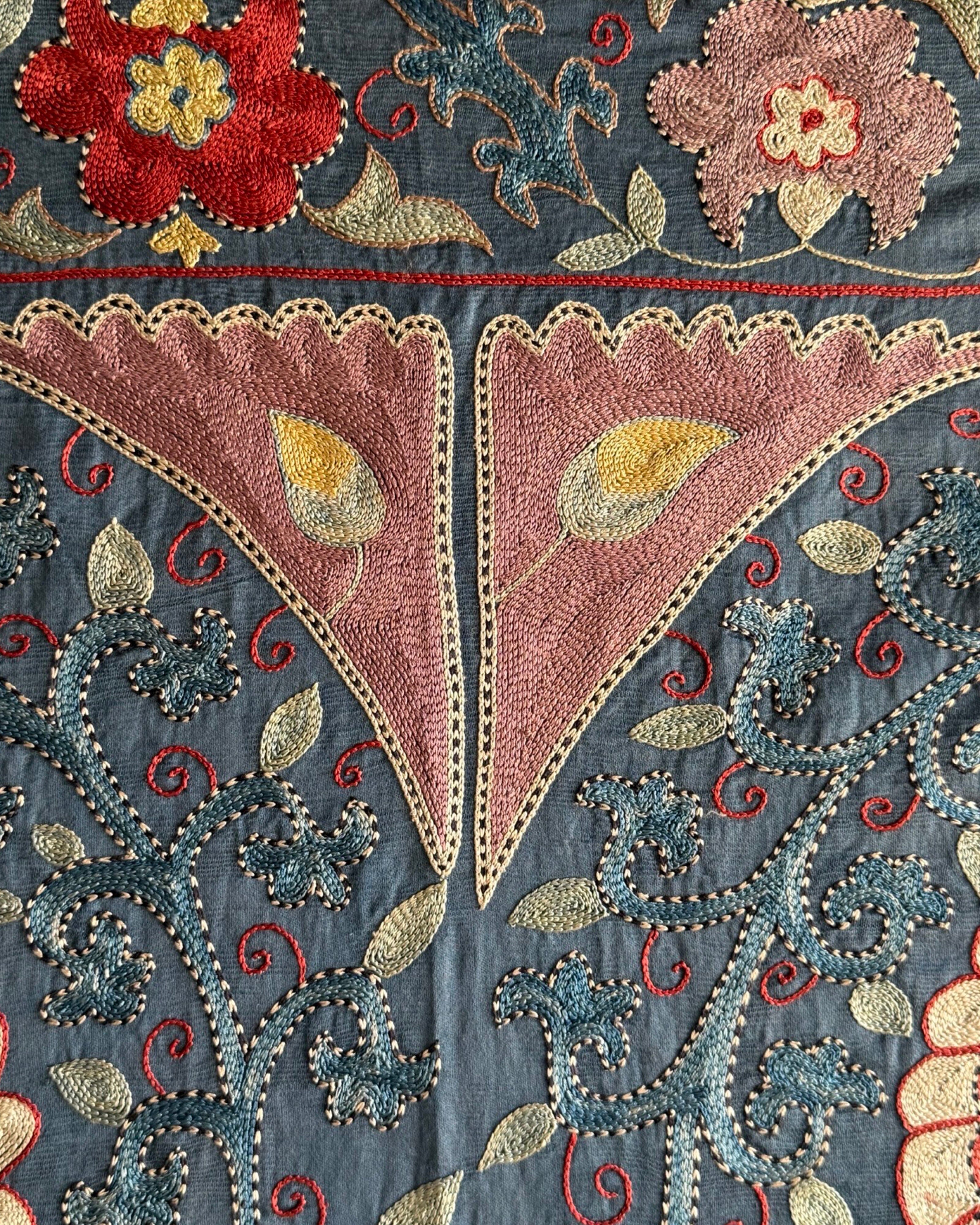 Hand Stitched Suzani (CSSU45825 | 62 x 79") Suzani Aziz Suzani 