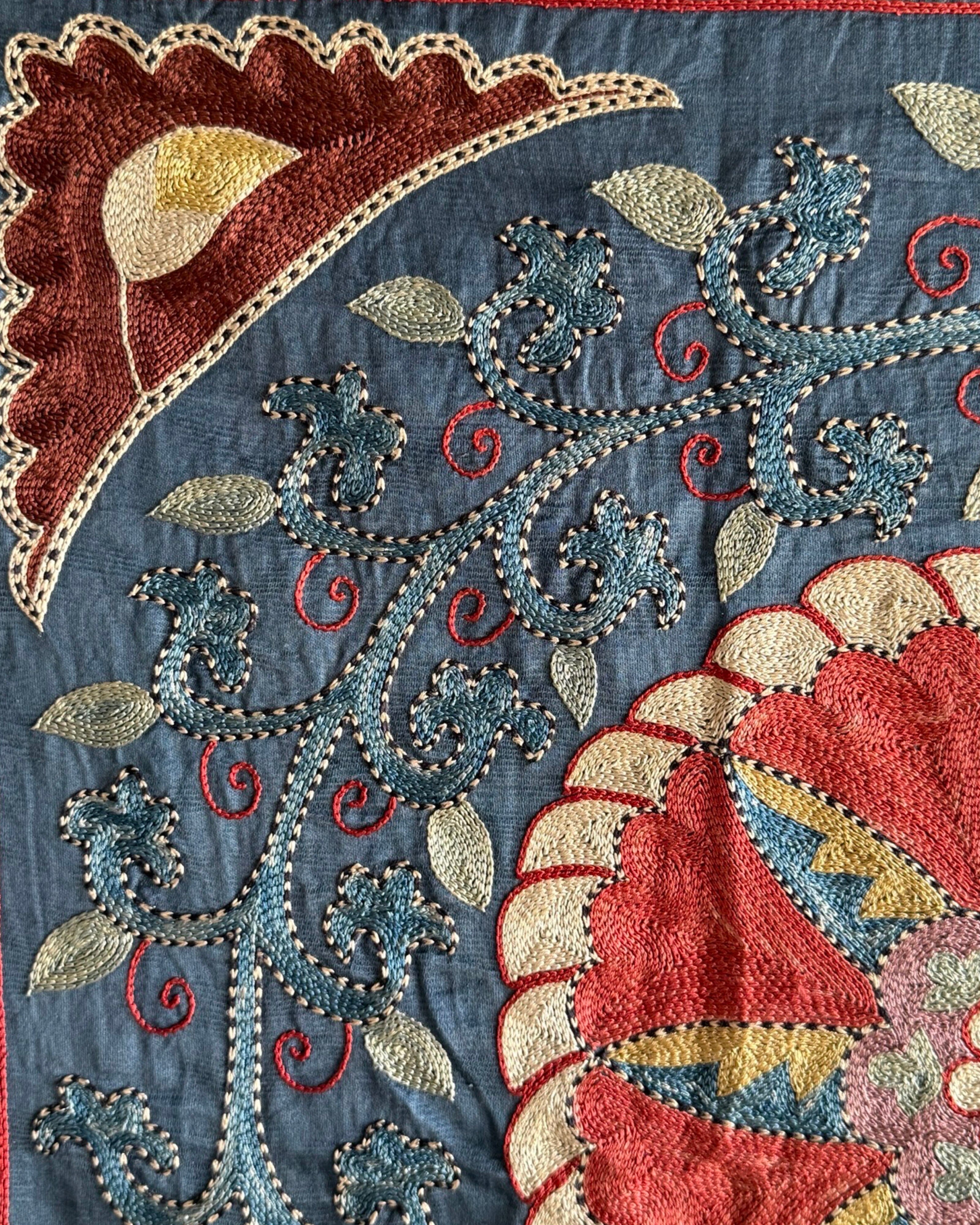Hand Stitched Suzani (CSSU45825 | 62 x 79") Suzani Aziz Suzani 