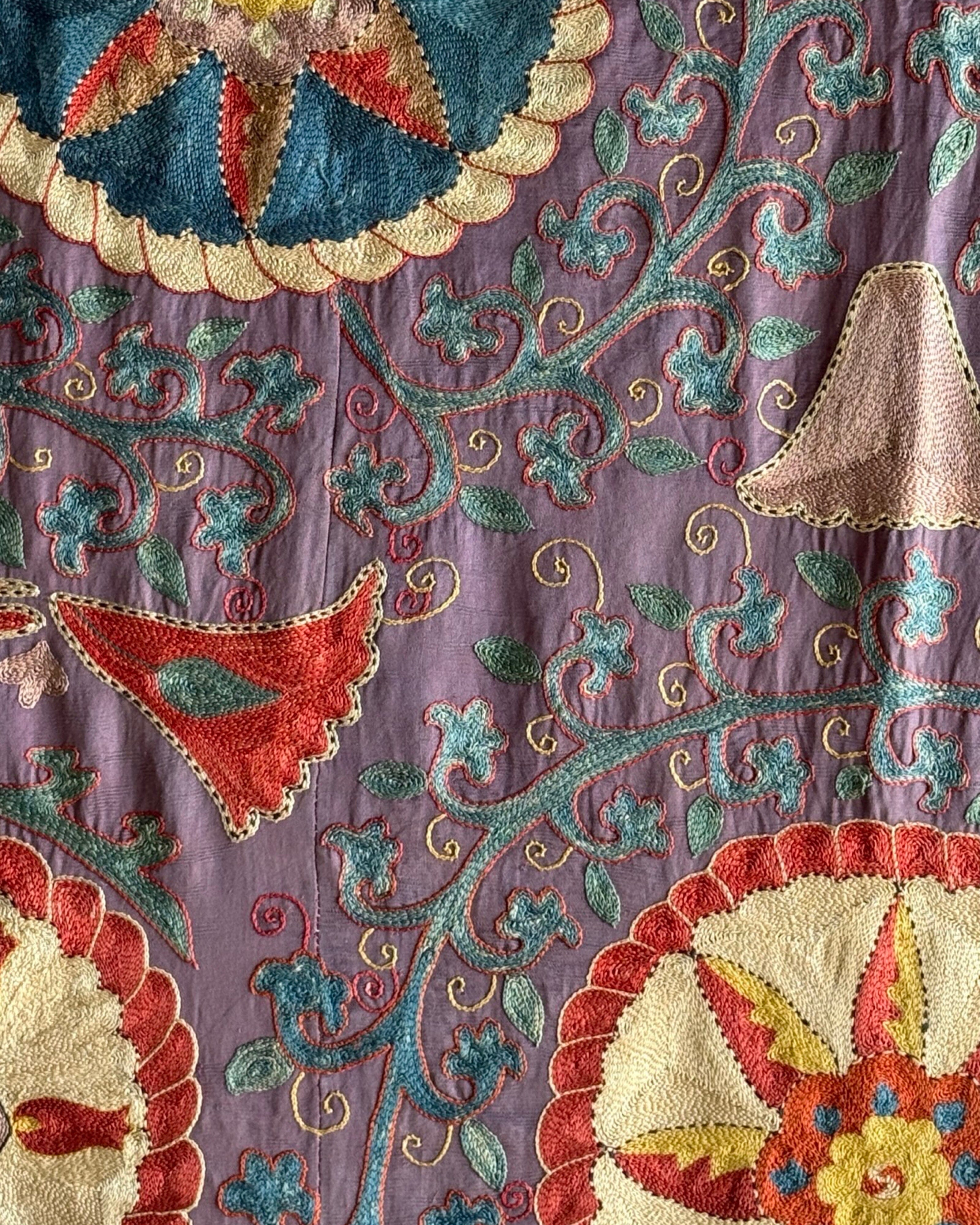 Hand Stitched Suzani (CSSU45925 | 62 x 82") Suzani Aziz Suzani 