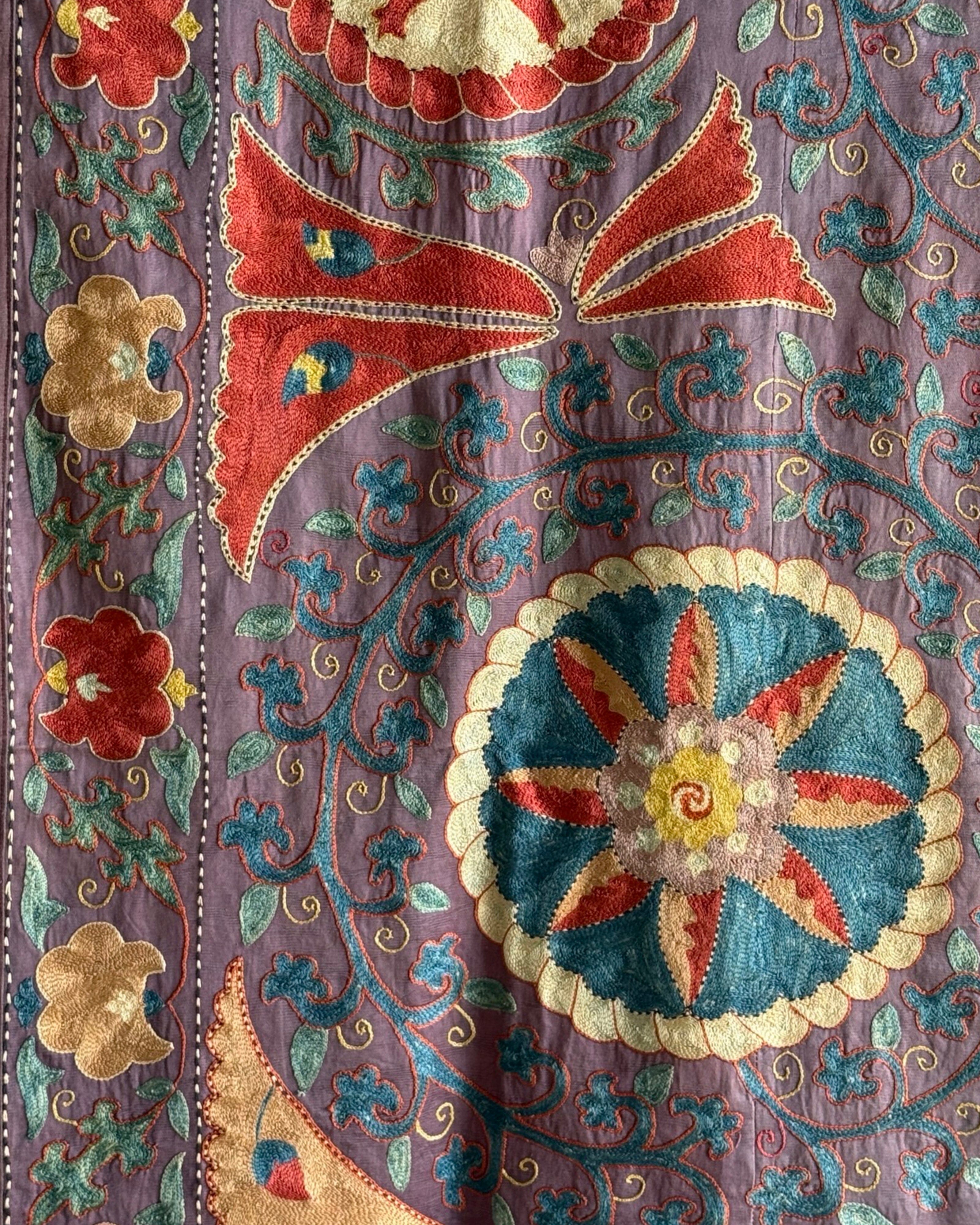 Hand Stitched Suzani (CSSU45925 | 62 x 82") Suzani Aziz Suzani 