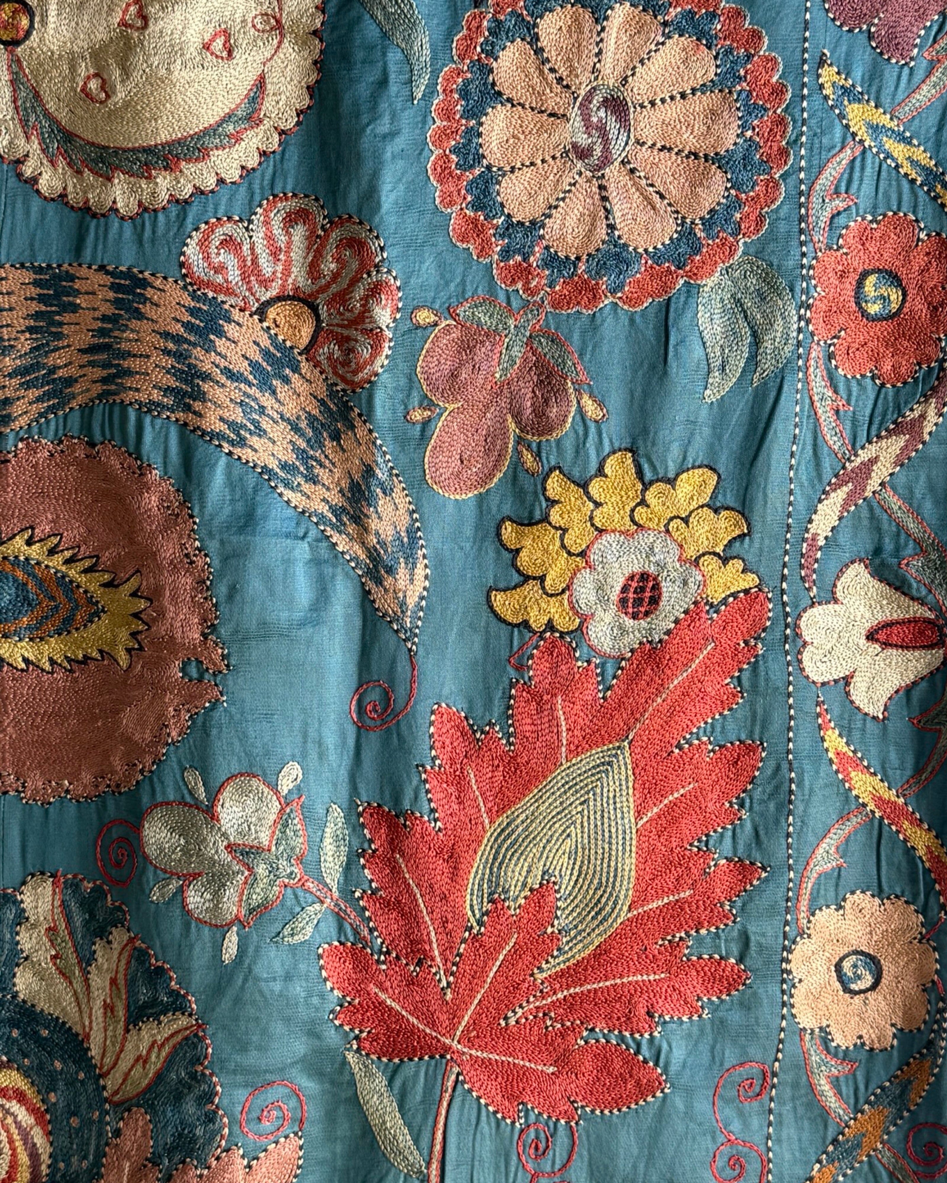 Hand Stitched Suzani (CSSU46025 | 62 x 83") Suzani Aziz Suzani 