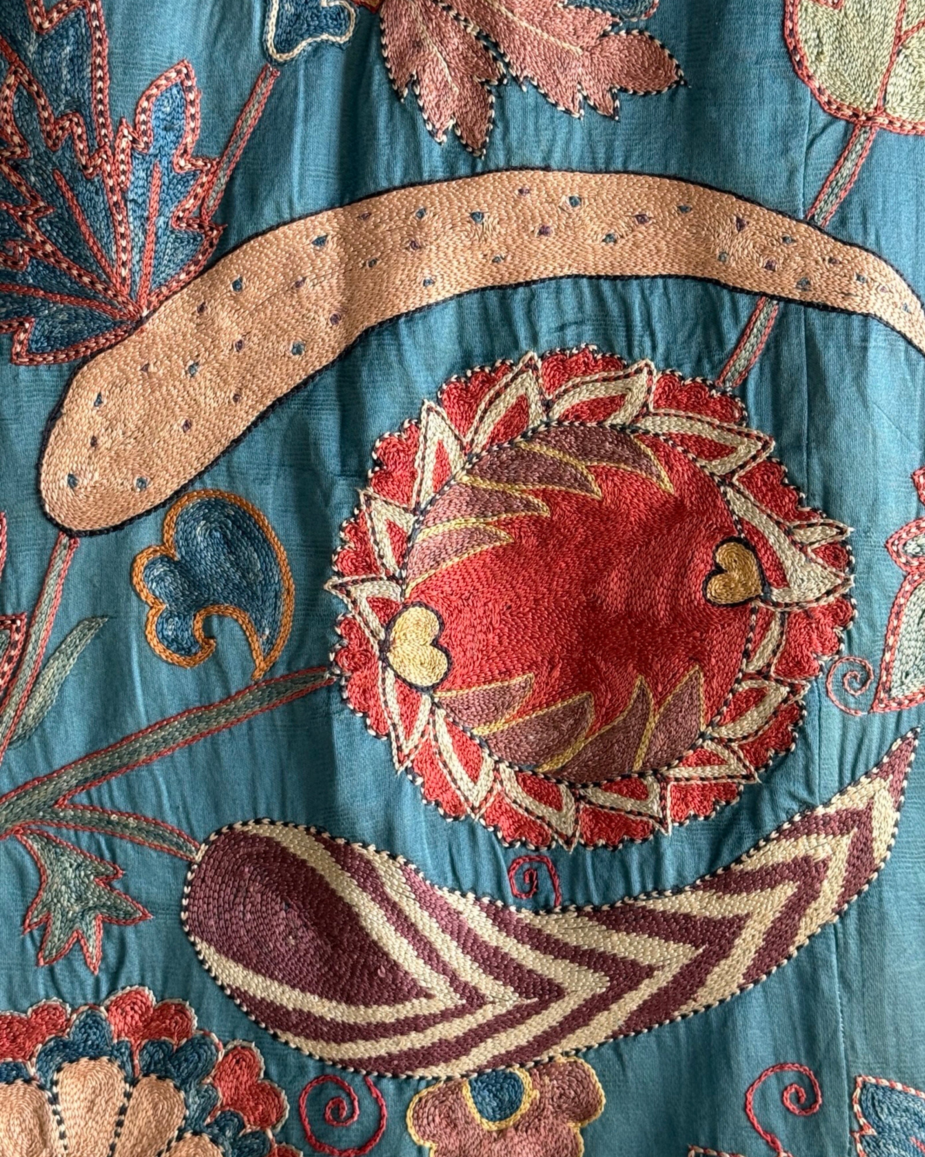 Hand Stitched Suzani (CSSU46025 | 62 x 83") Suzani Aziz Suzani 
