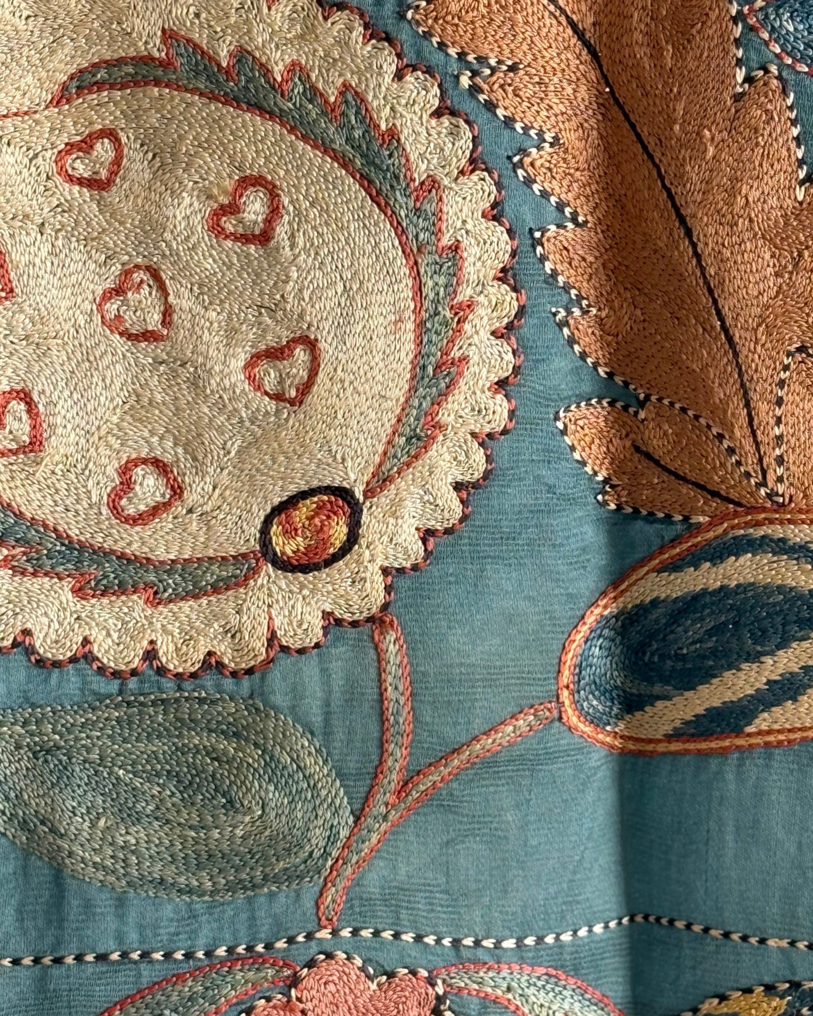Hand Stitched Suzani (CSSU46025 | 62 x 83") Suzani Aziz Suzani 