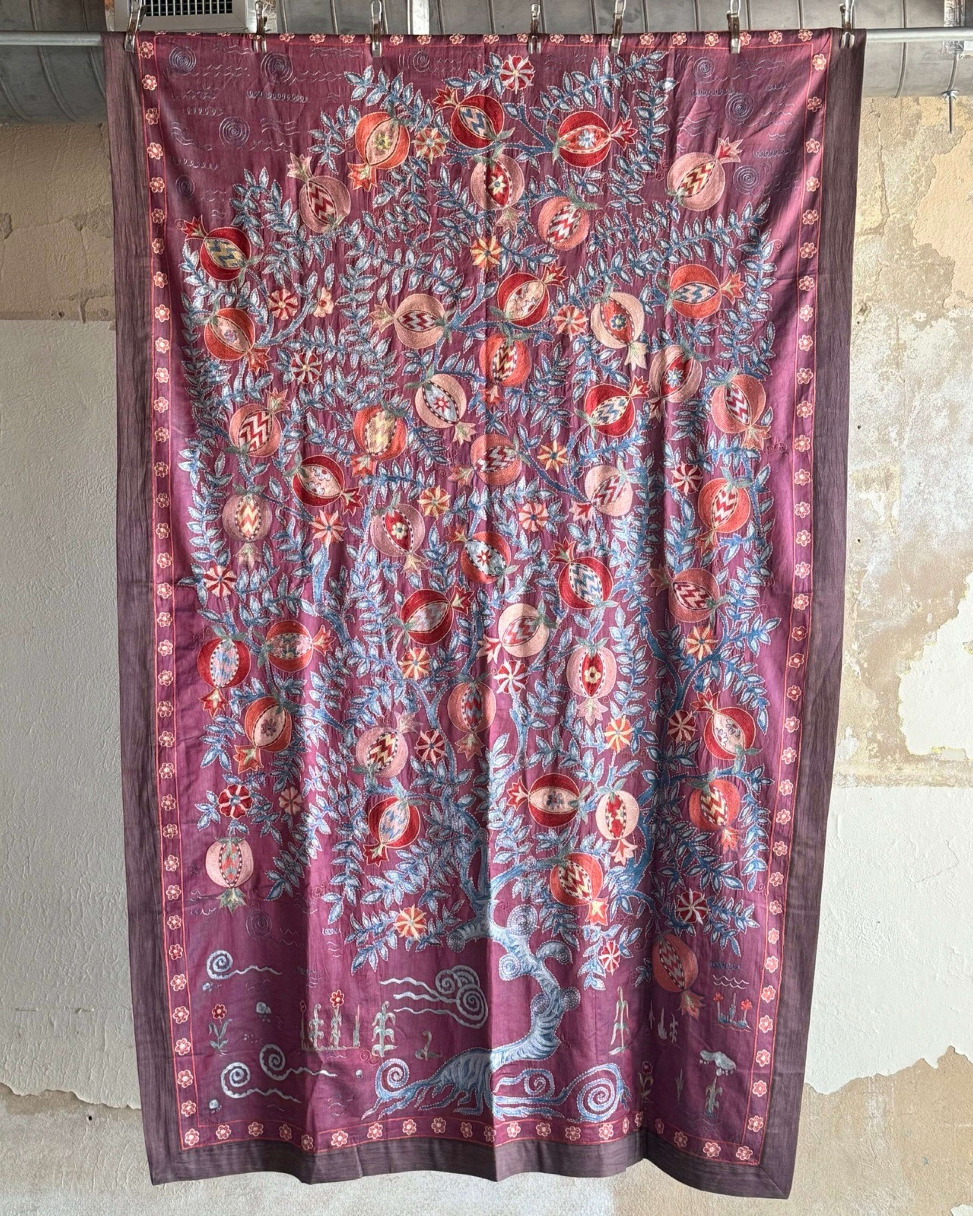 Hand Stitched Suzani (CSSU46125 | 64" x 102") Suzani Aziz Suzani 