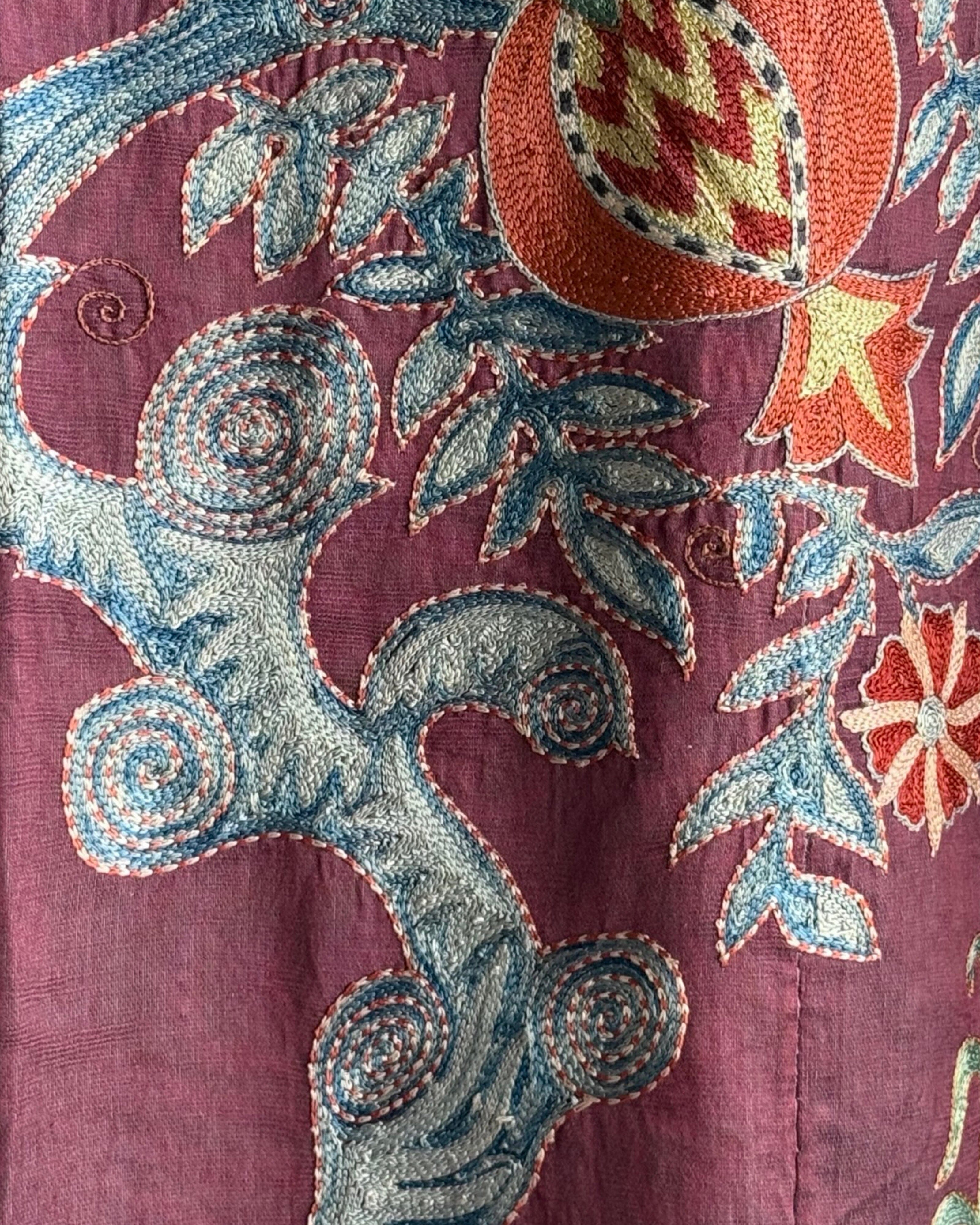 Hand Stitched Suzani (CSSU46125 | 64" x 102") Suzani Aziz Suzani 
