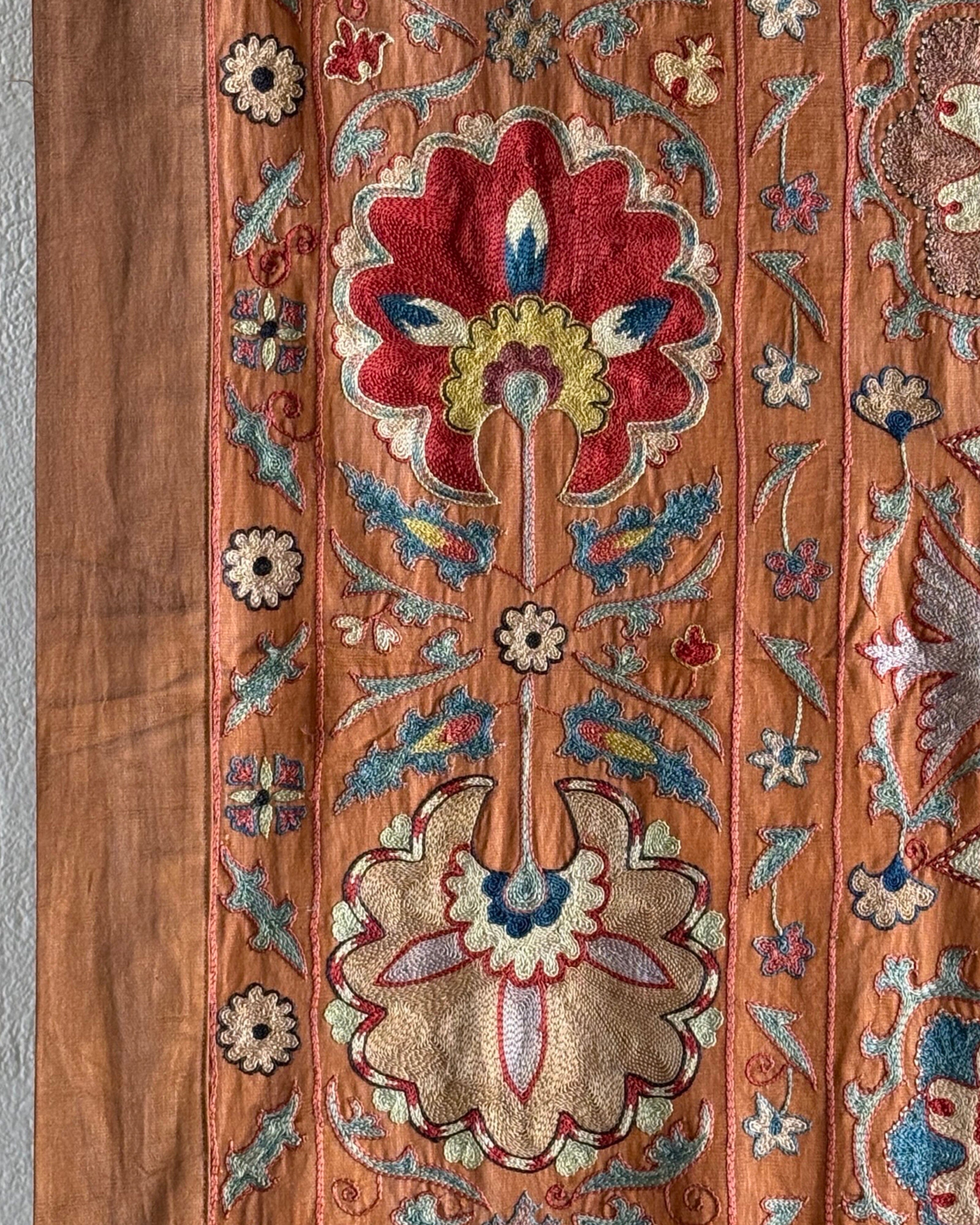 Hand Stitched Suzani (CSSU46325 | 63" x 95") Suzani Aziz Suzani 