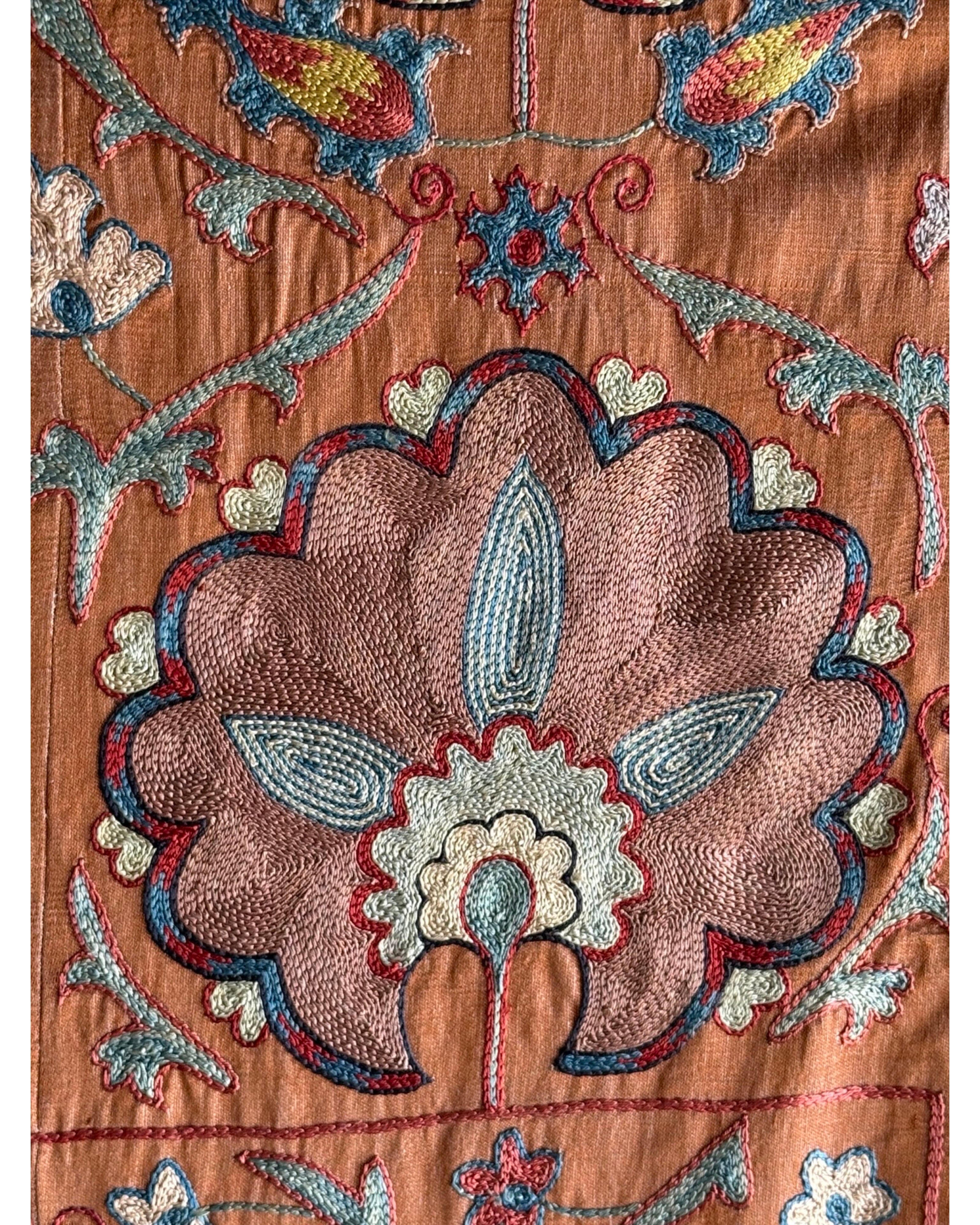Hand Stitched Suzani (CSSU46325 | 63" x 95") Suzani Aziz Suzani 