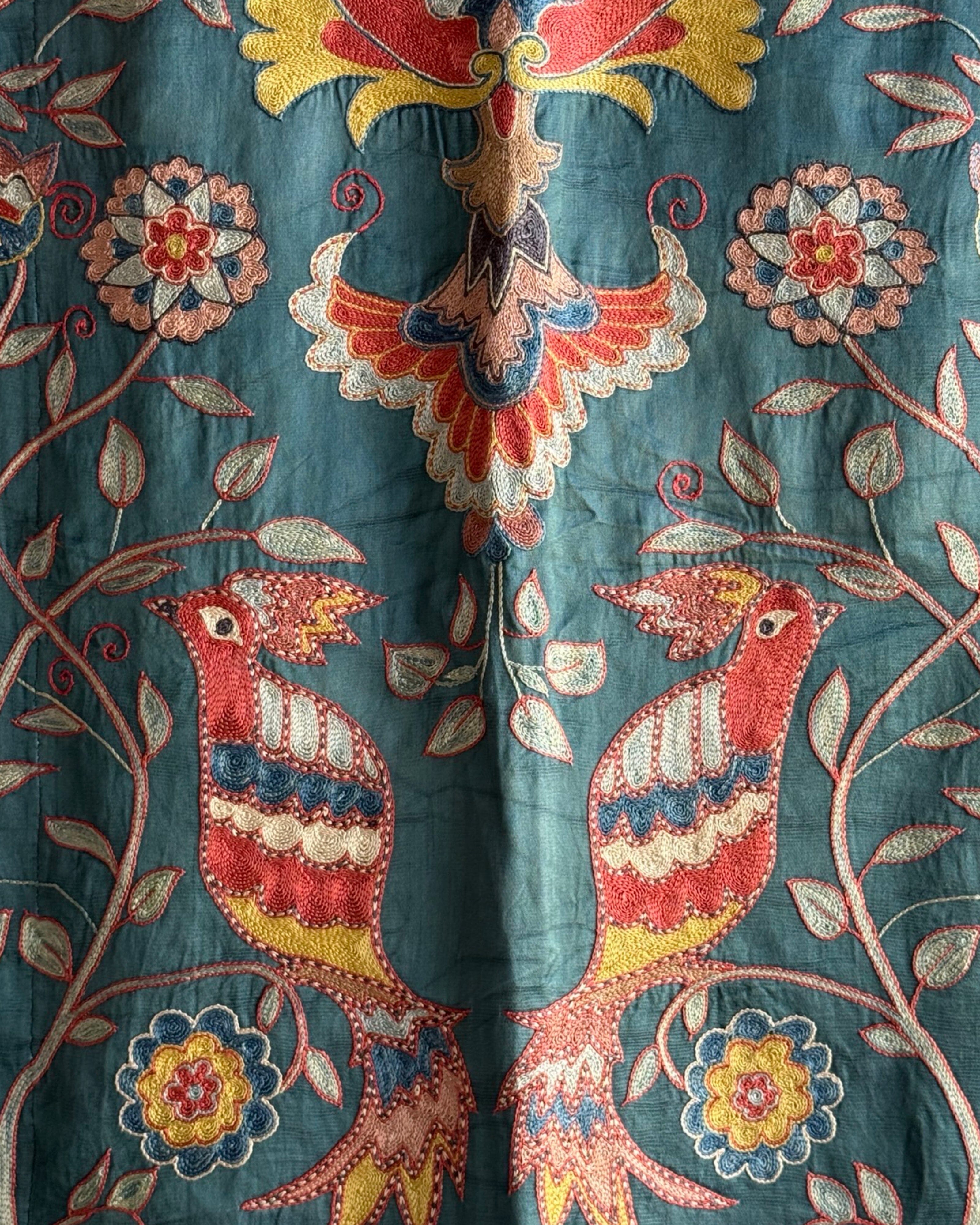 Hand Stitched Suzani (CSSU46425 | 64" x 95") Suzani Aziz Suzani 