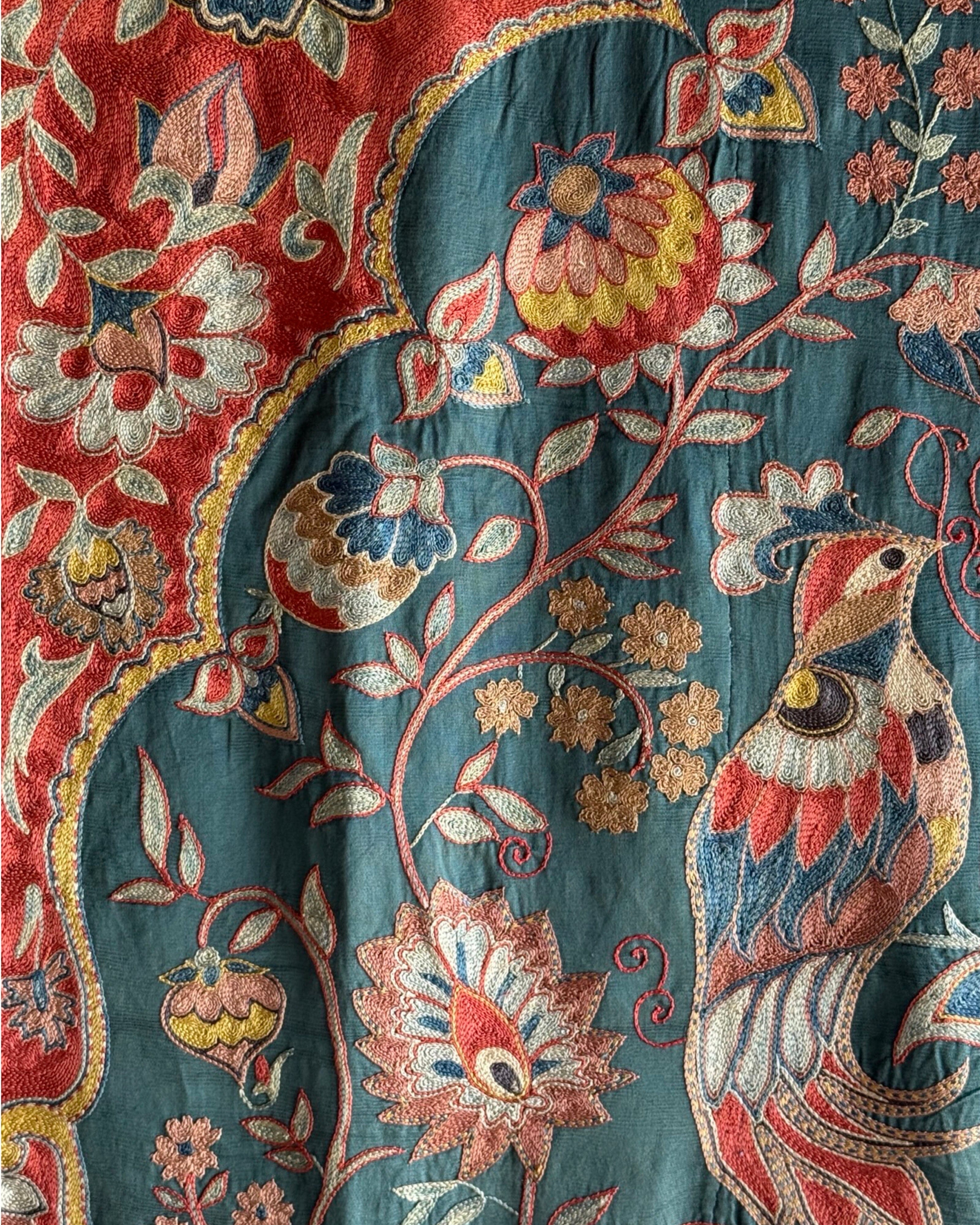 Hand Stitched Suzani (CSSU46425 | 64" x 95") Suzani Aziz Suzani 
