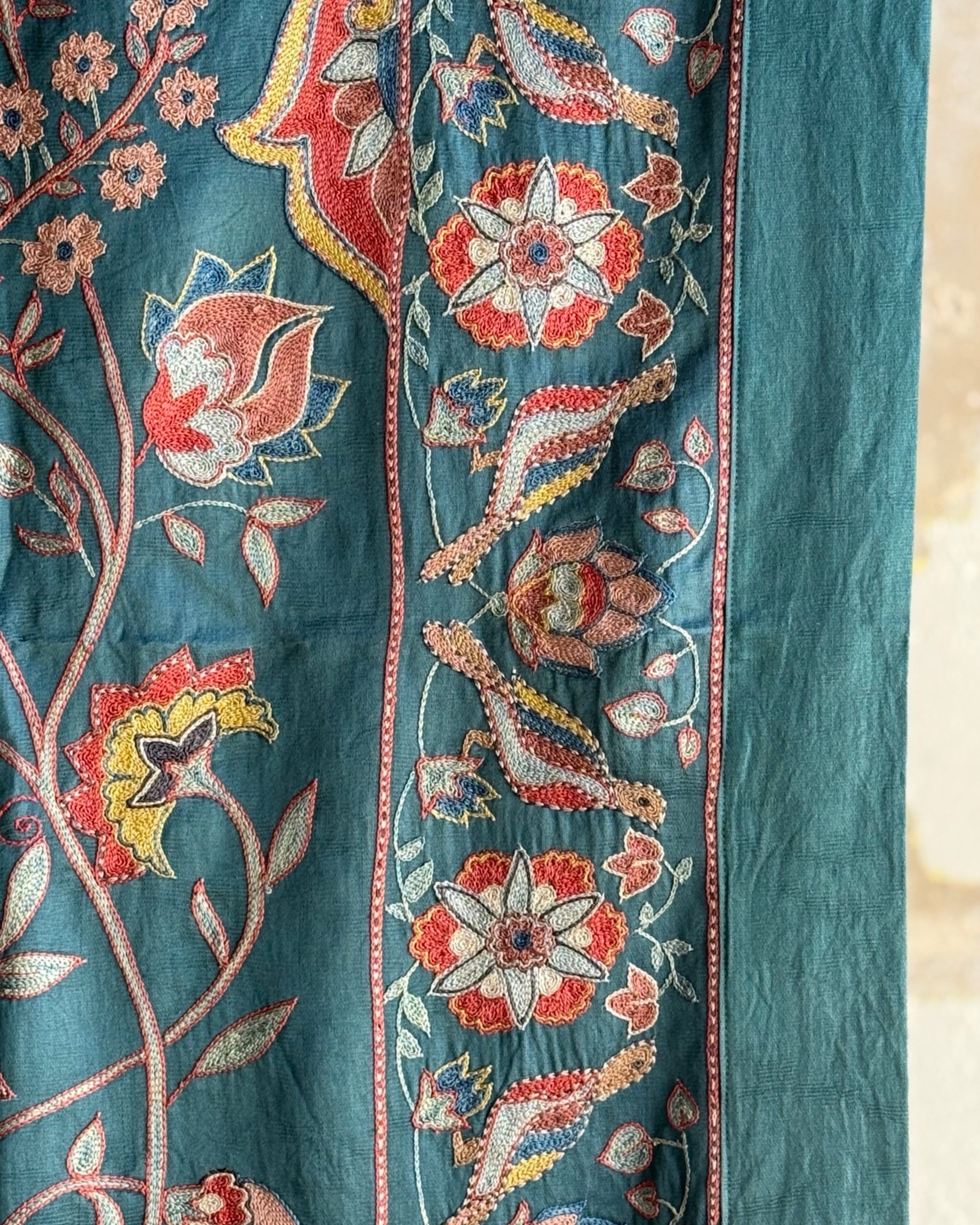 Hand Stitched Suzani (CSSU46425 | 64" x 95") Suzani Aziz Suzani 