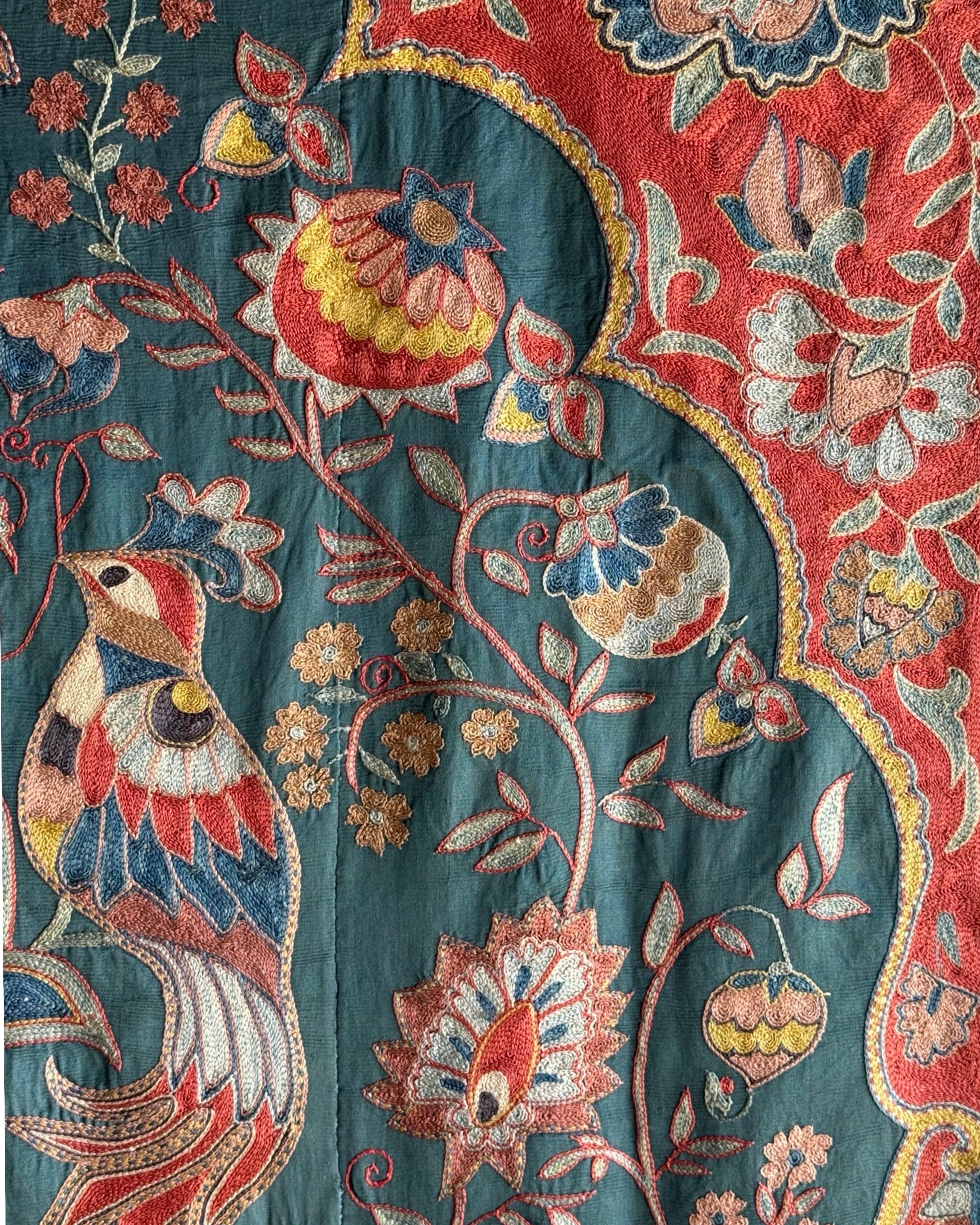 Hand Stitched Suzani (CSSU46425 | 64" x 95") Suzani Aziz Suzani 