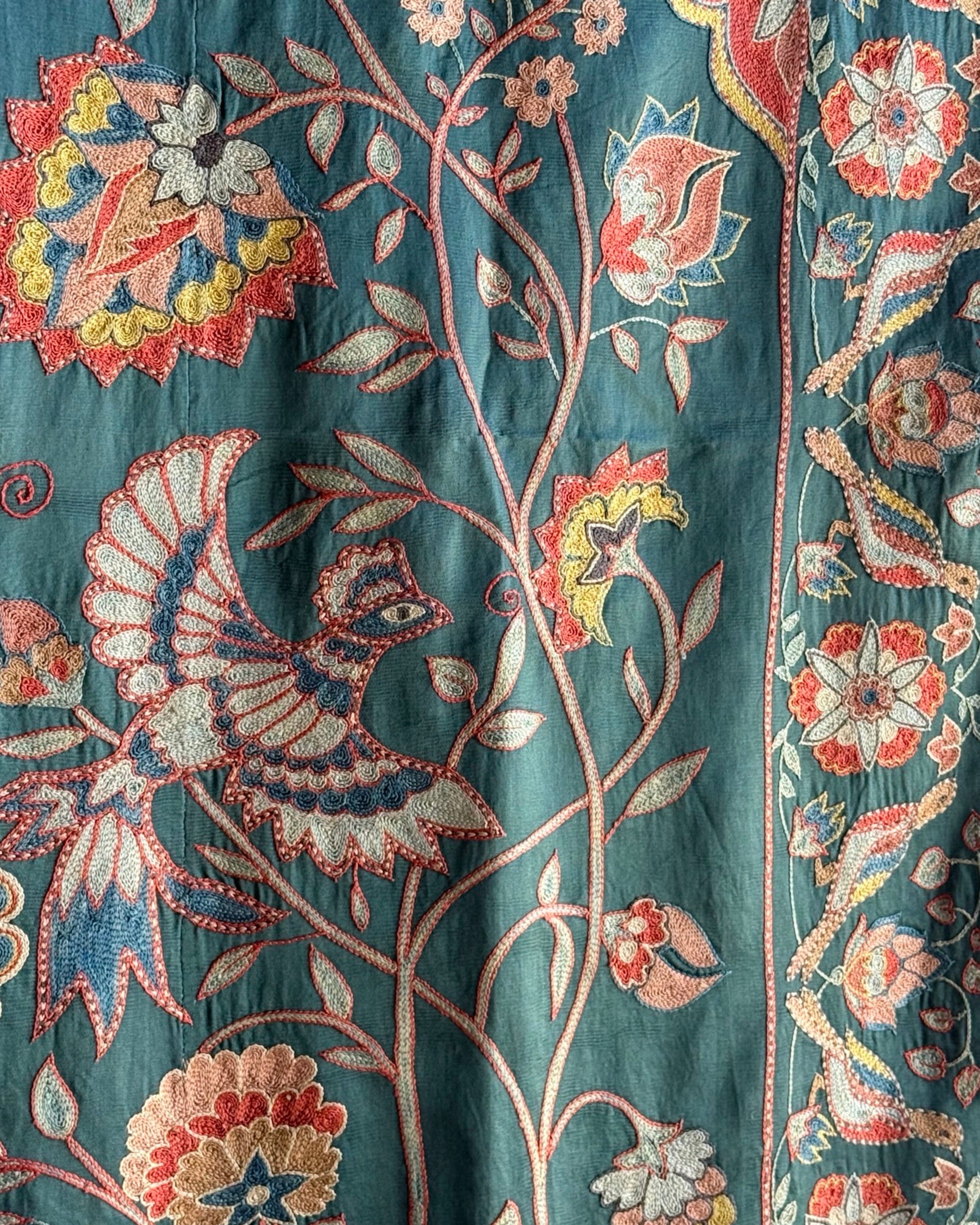 Hand Stitched Suzani (CSSU46425 | 64" x 95") Suzani Aziz Suzani 