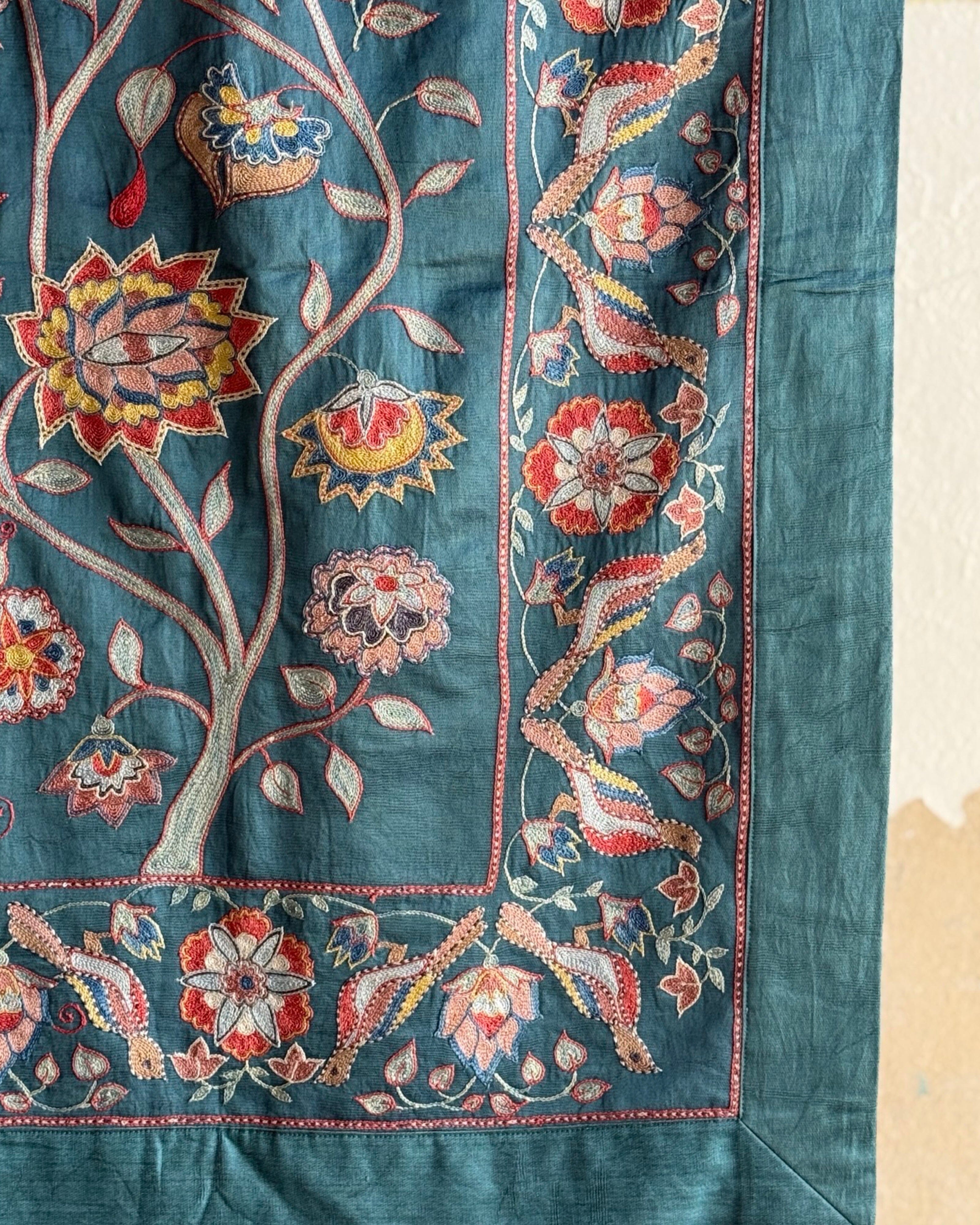 Hand Stitched Suzani (CSSU46425 | 64" x 95") Suzani Aziz Suzani 