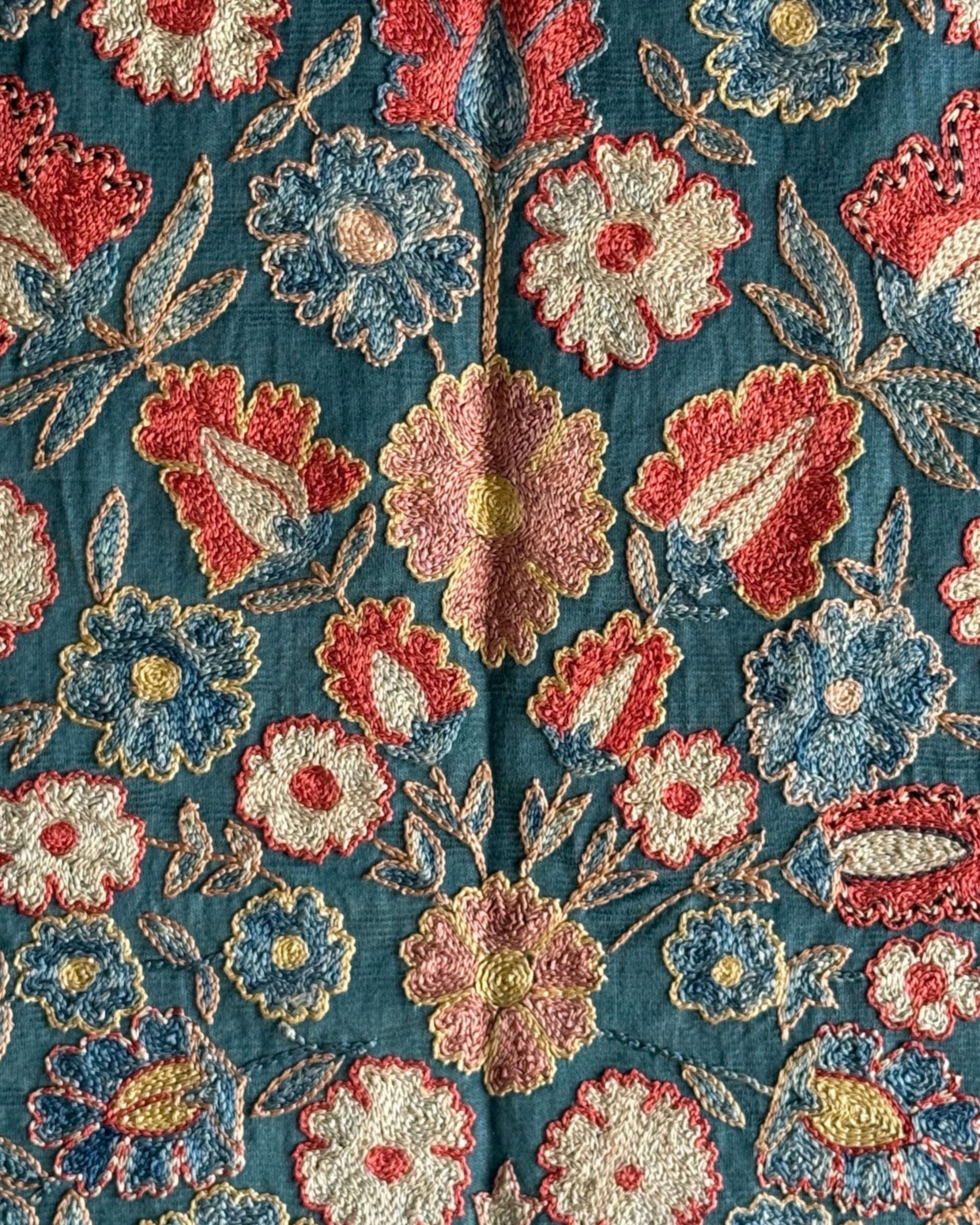 Hand Stitched Suzani (CSSU46525 | 64" x 98") Suzani Aziz Suzani 