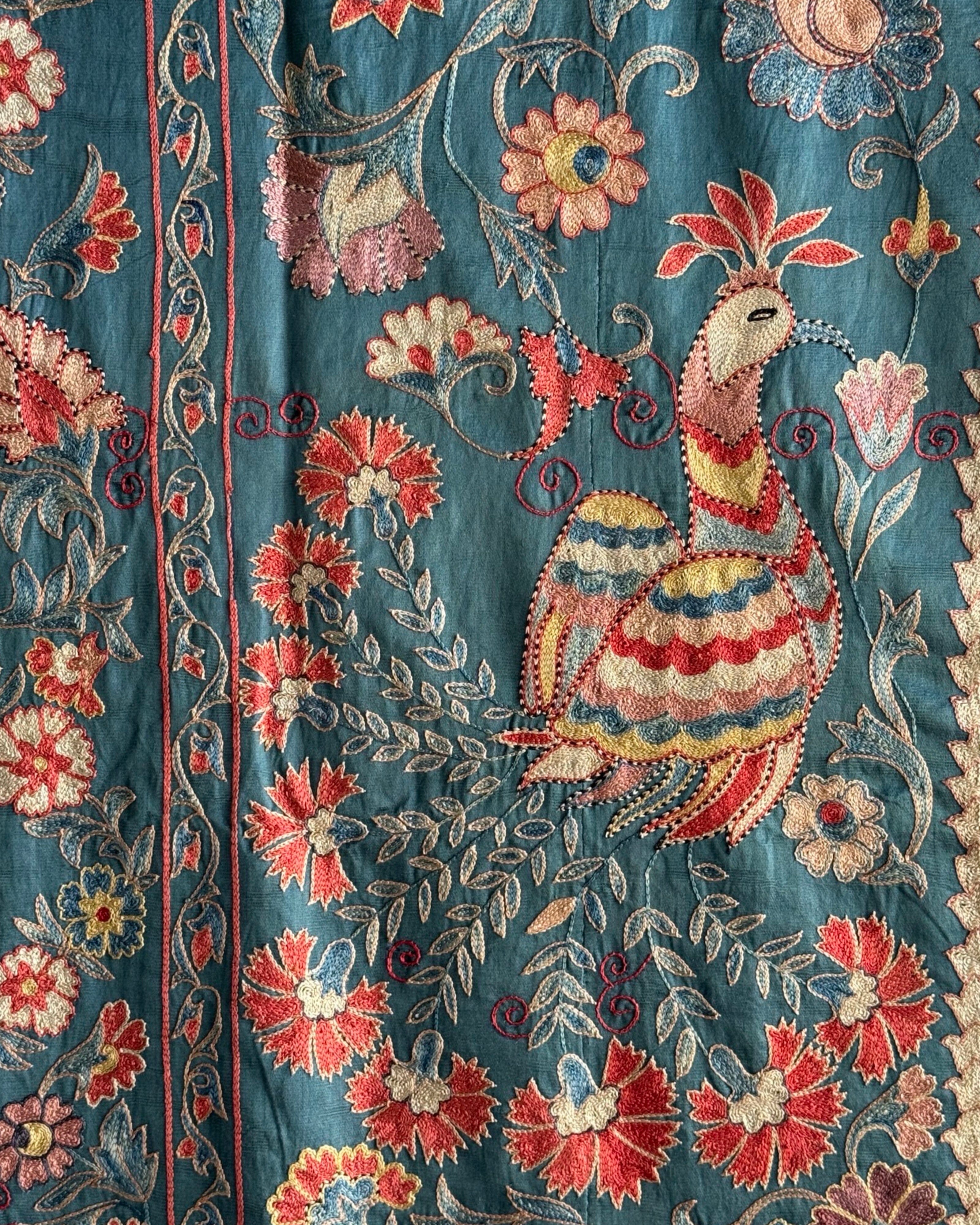 Hand Stitched Suzani (CSSU46525 | 64" x 98") Suzani Aziz Suzani 