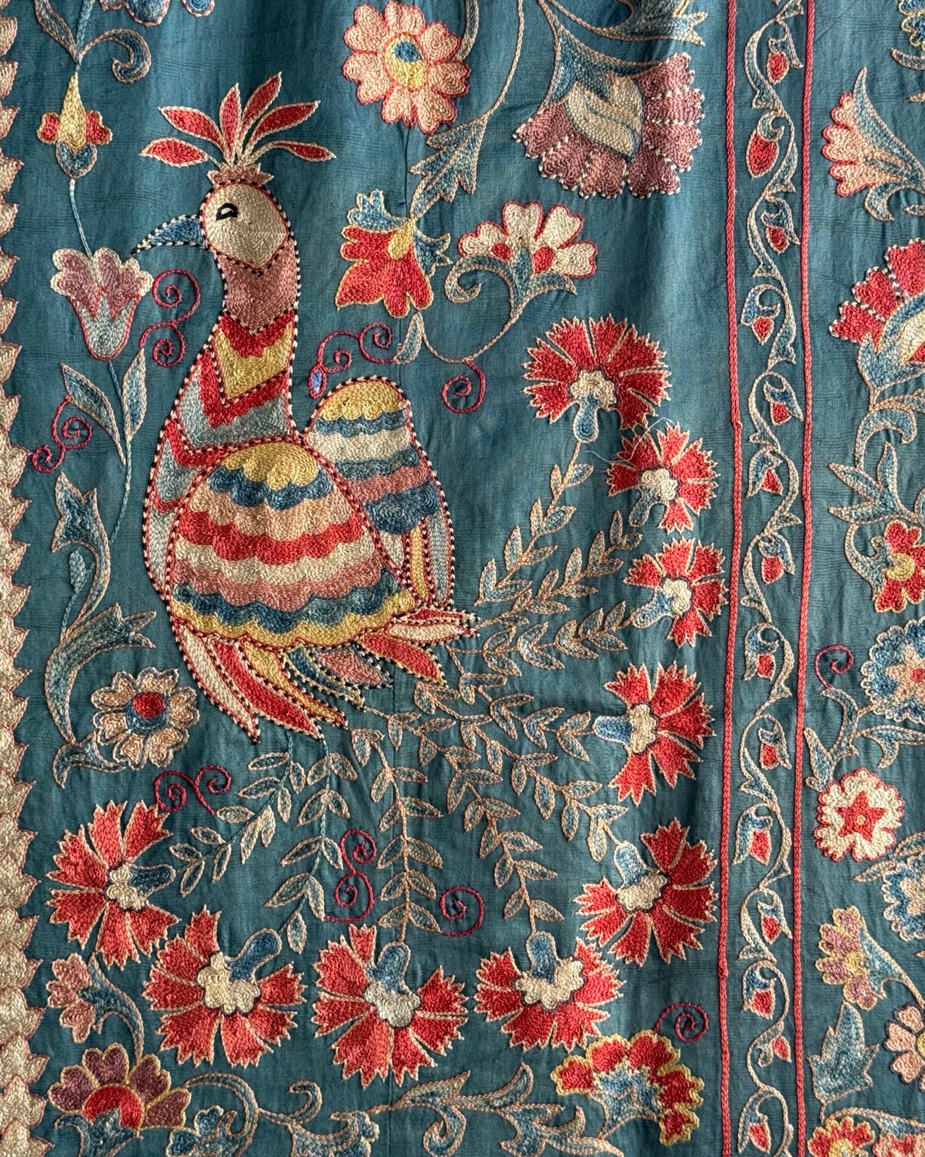 Hand Stitched Suzani (CSSU46525 | 64" x 98") Suzani Aziz Suzani 