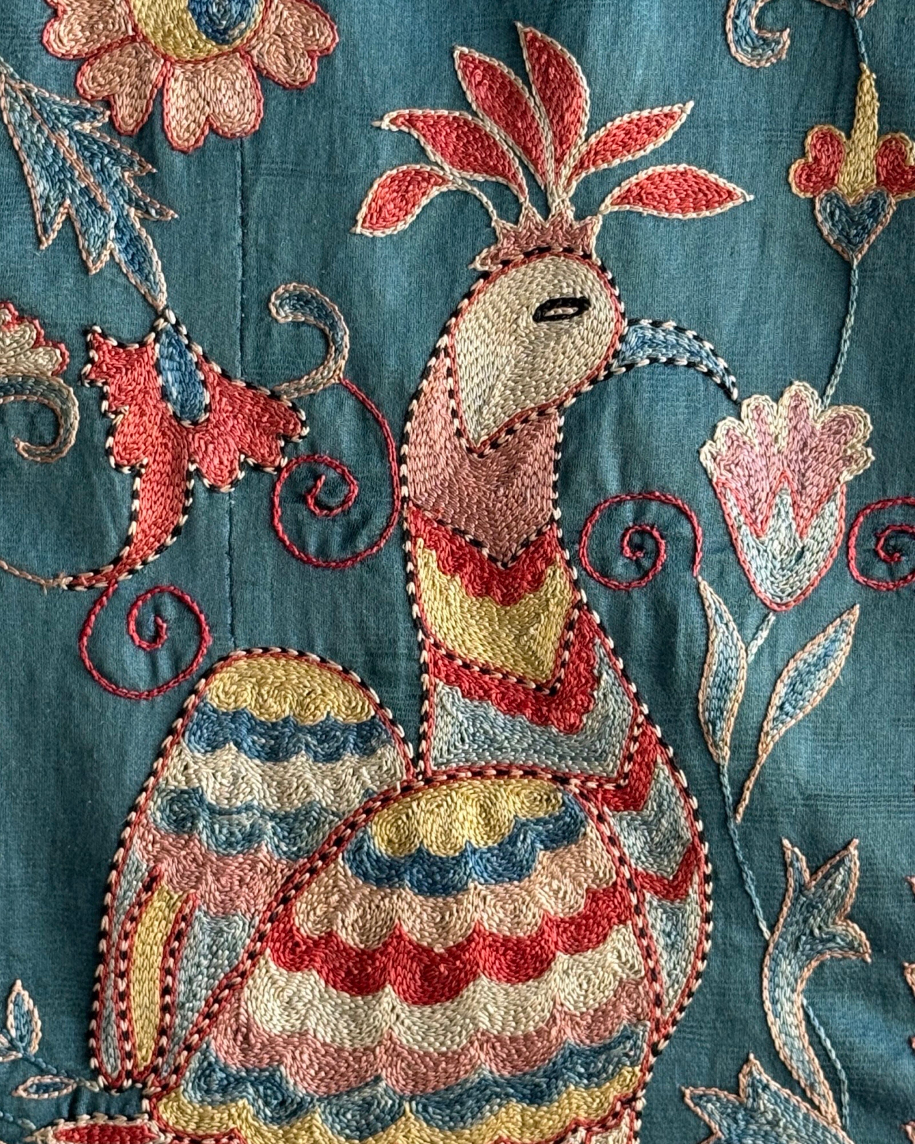 Hand Stitched Suzani (CSSU46525 | 64" x 98") Suzani Aziz Suzani 