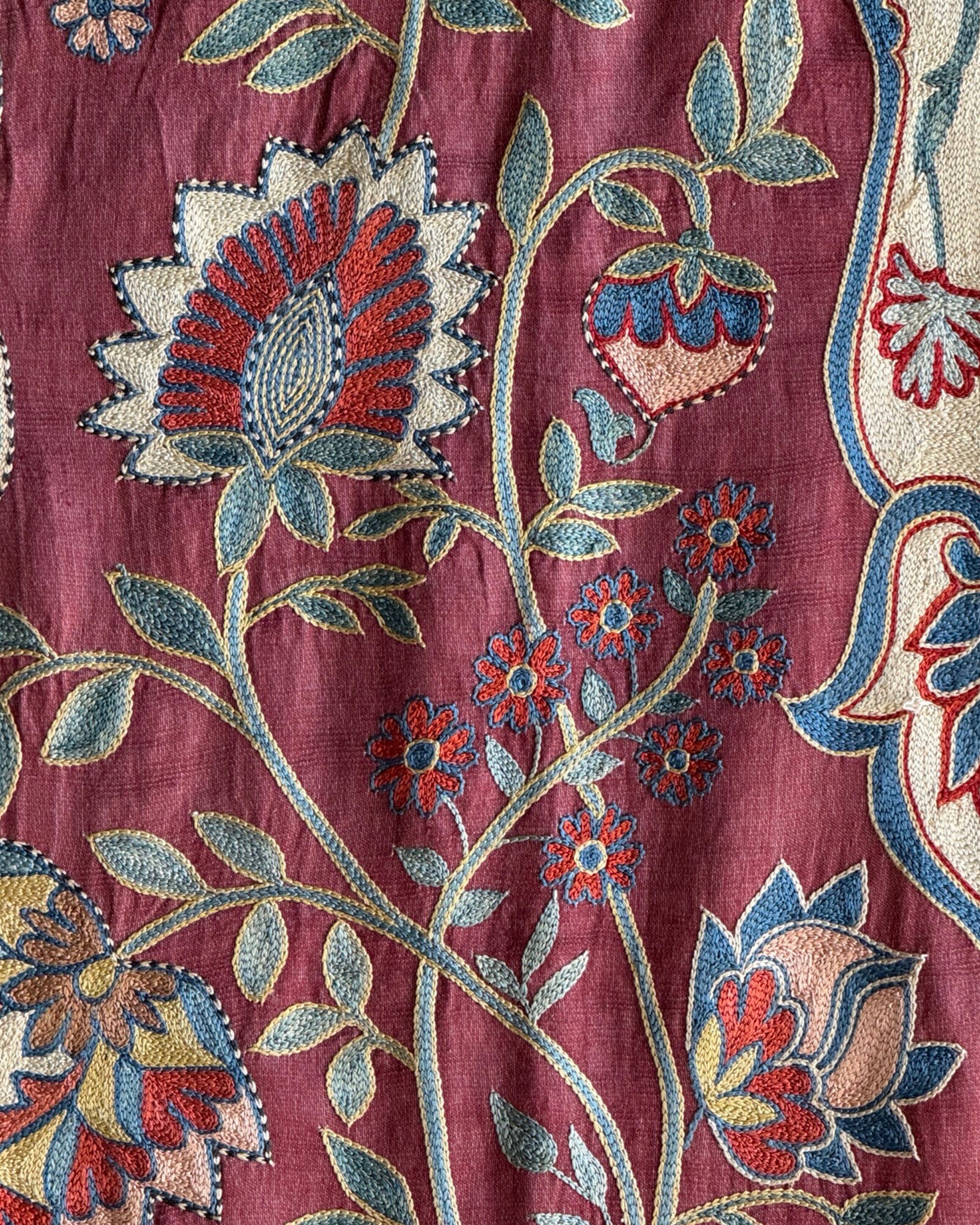 Hand Stitched Suzani (CSSU46625 | 63" x 94") Suzani Aziz Suzani 