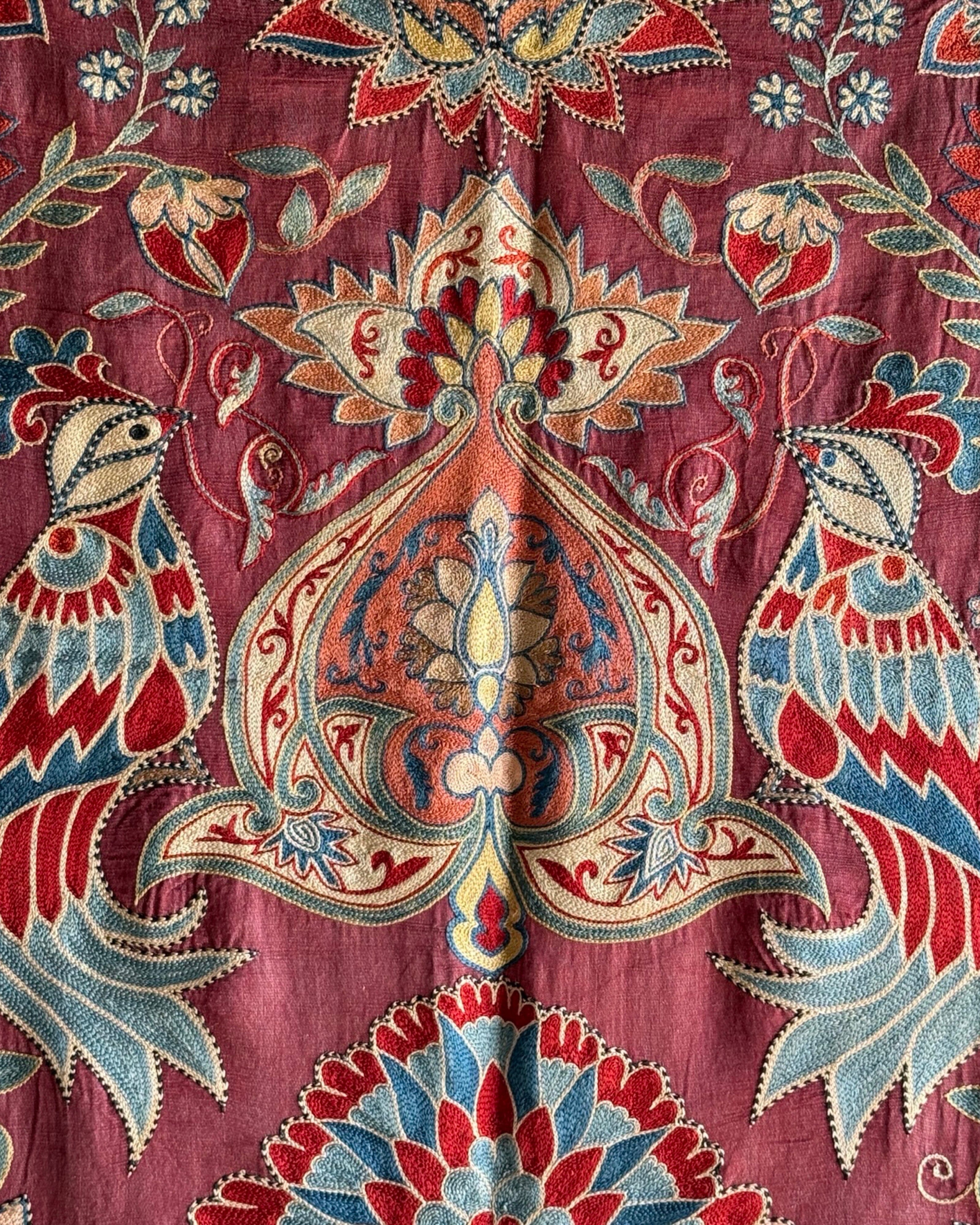 Hand Stitched Suzani (CSSU46625 | 63" x 94") Suzani Aziz Suzani 