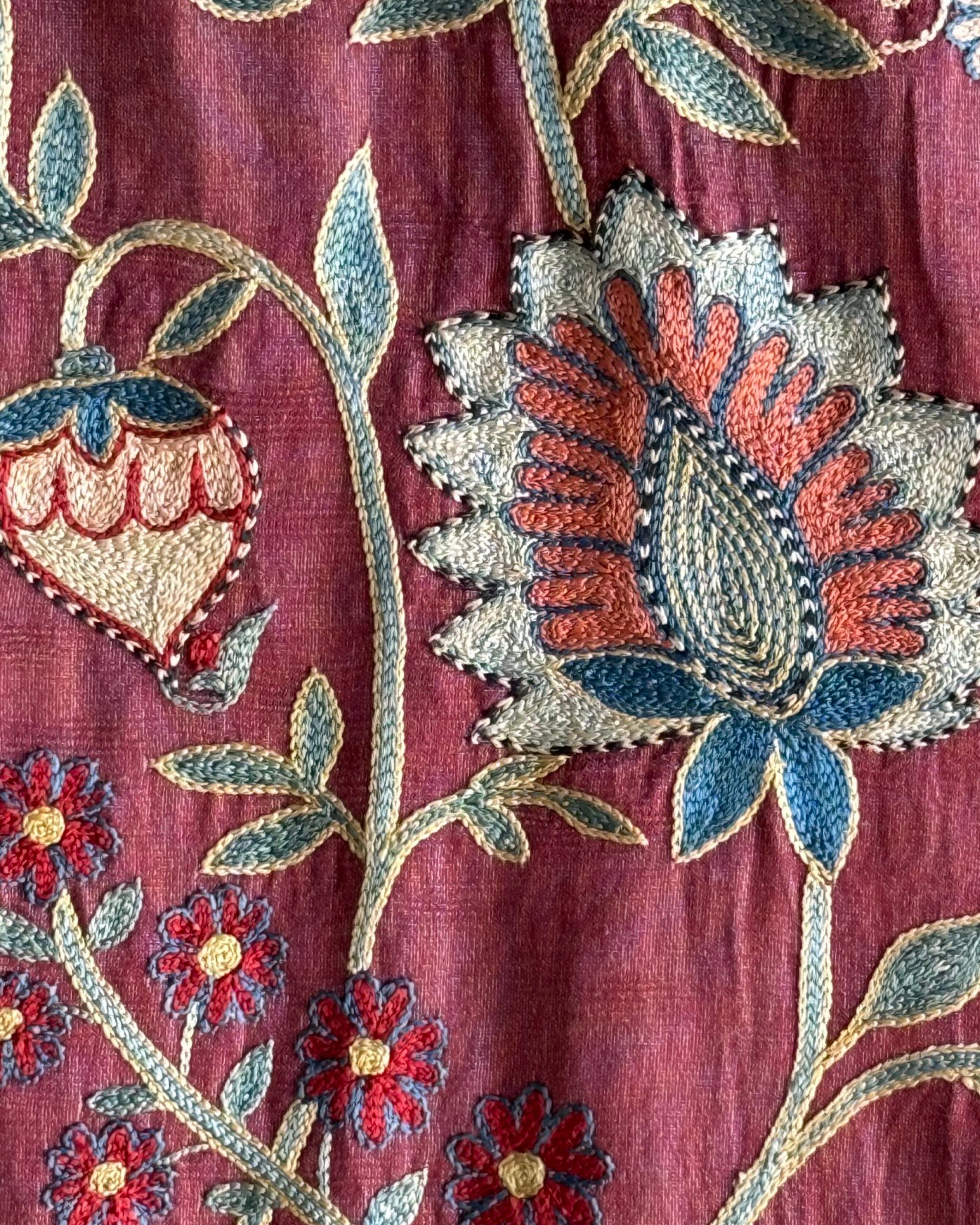Hand Stitched Suzani (CSSU46625 | 63" x 94") Suzani Aziz Suzani 