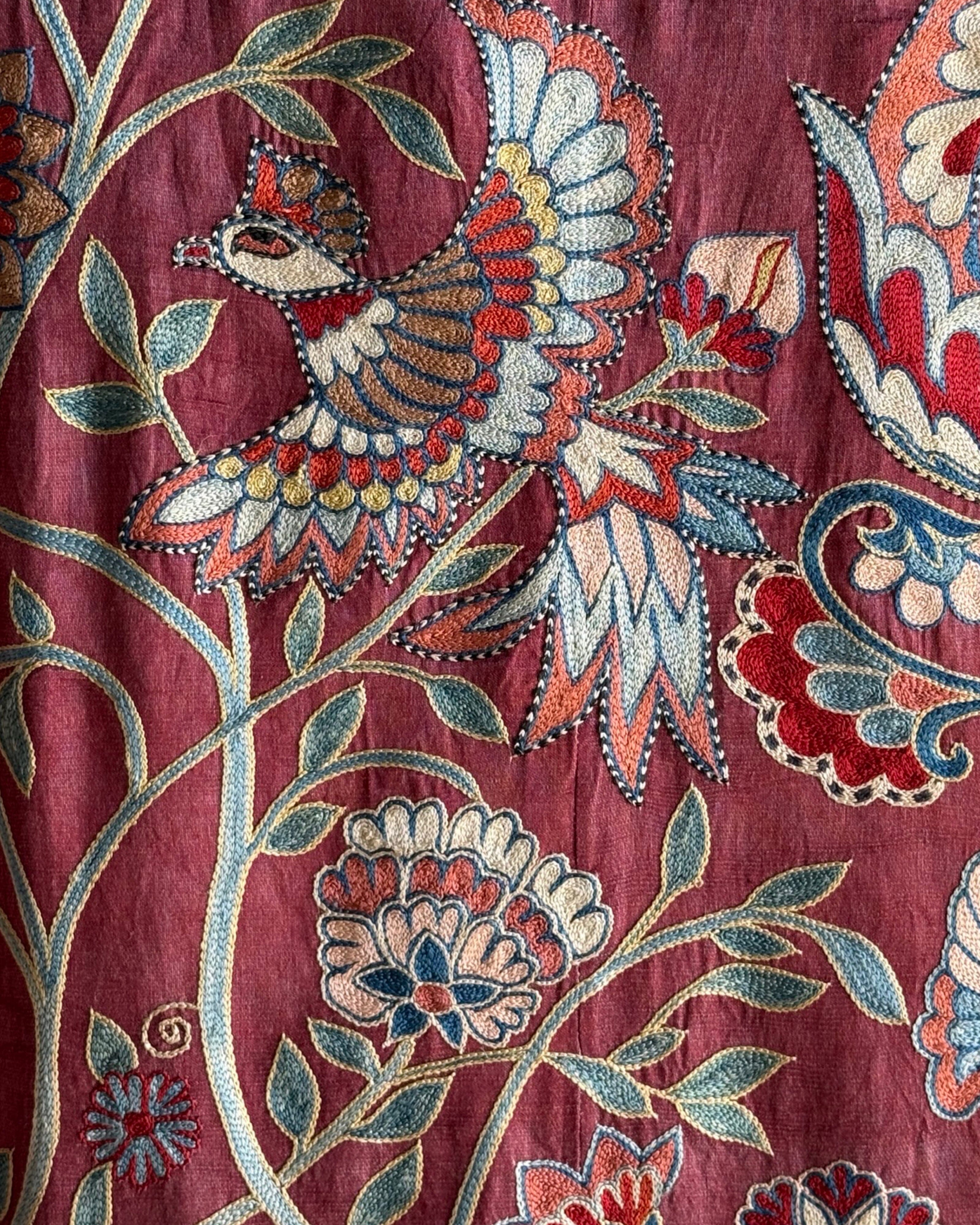 Hand Stitched Suzani (CSSU46625 | 63" x 94") Suzani Aziz Suzani 
