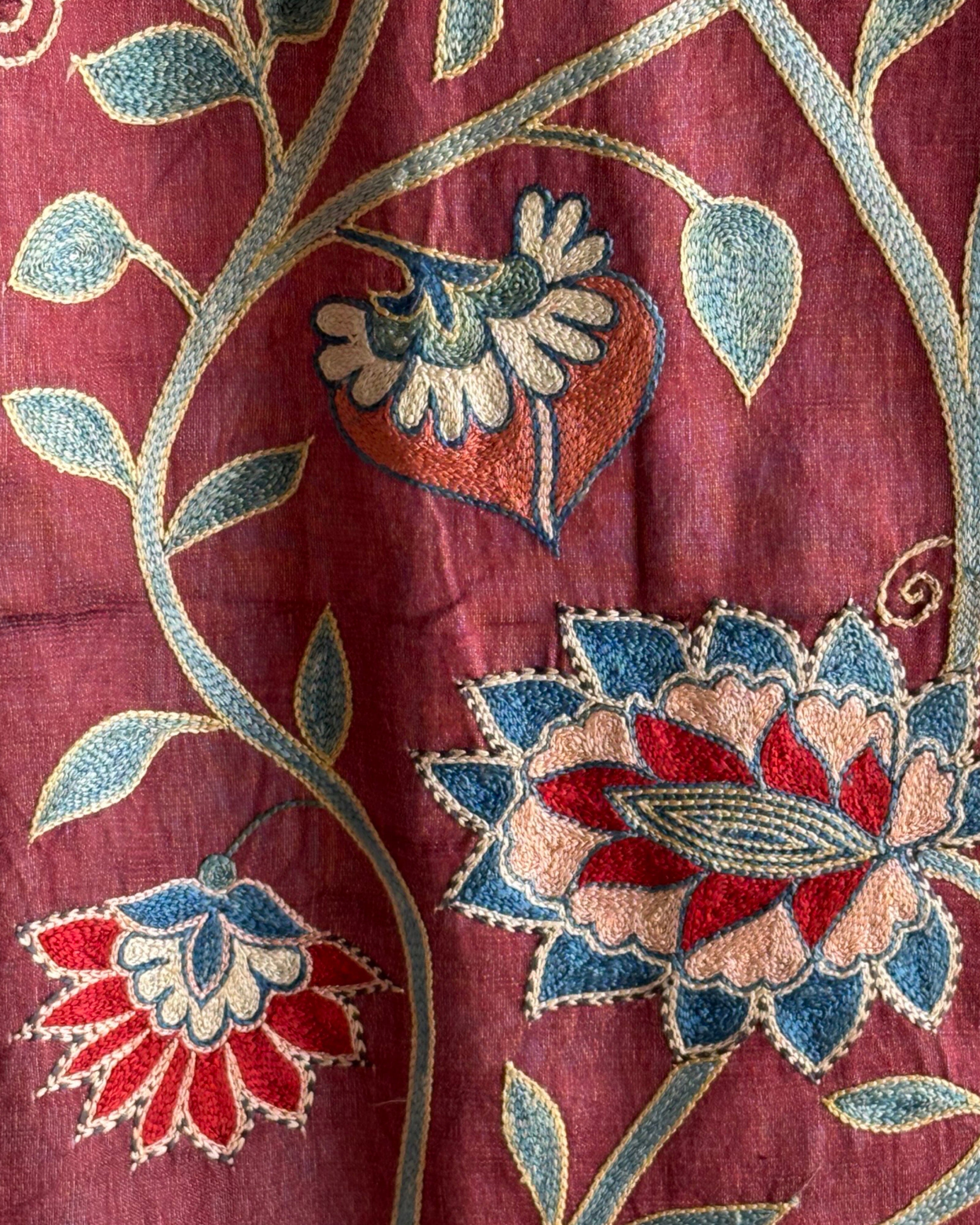 Hand Stitched Suzani (CSSU46625 | 63" x 94") Suzani Aziz Suzani 