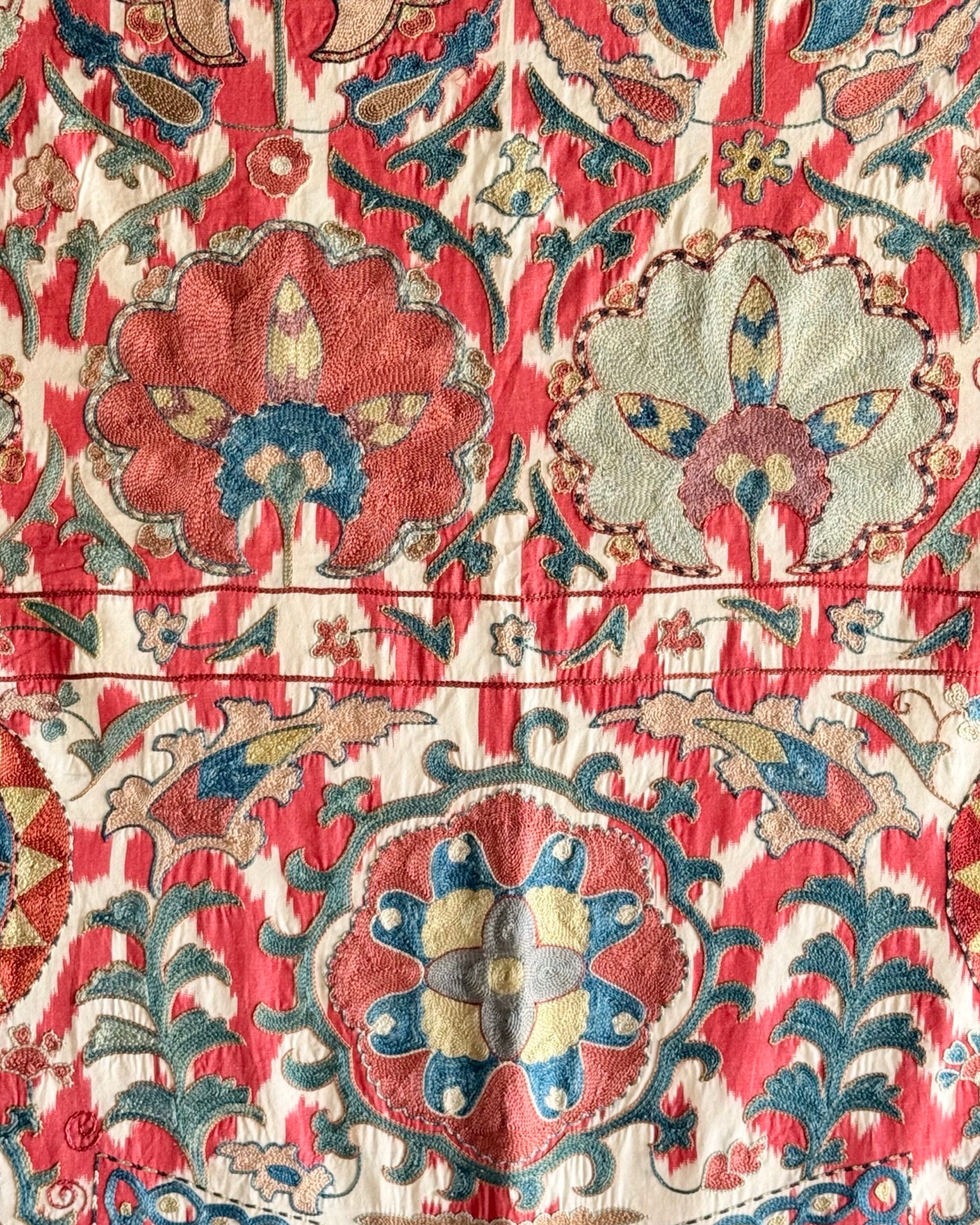 Hand Stitched Suzani (CSSU46725 | 64" x 95") Suzani Aziz Suzani 