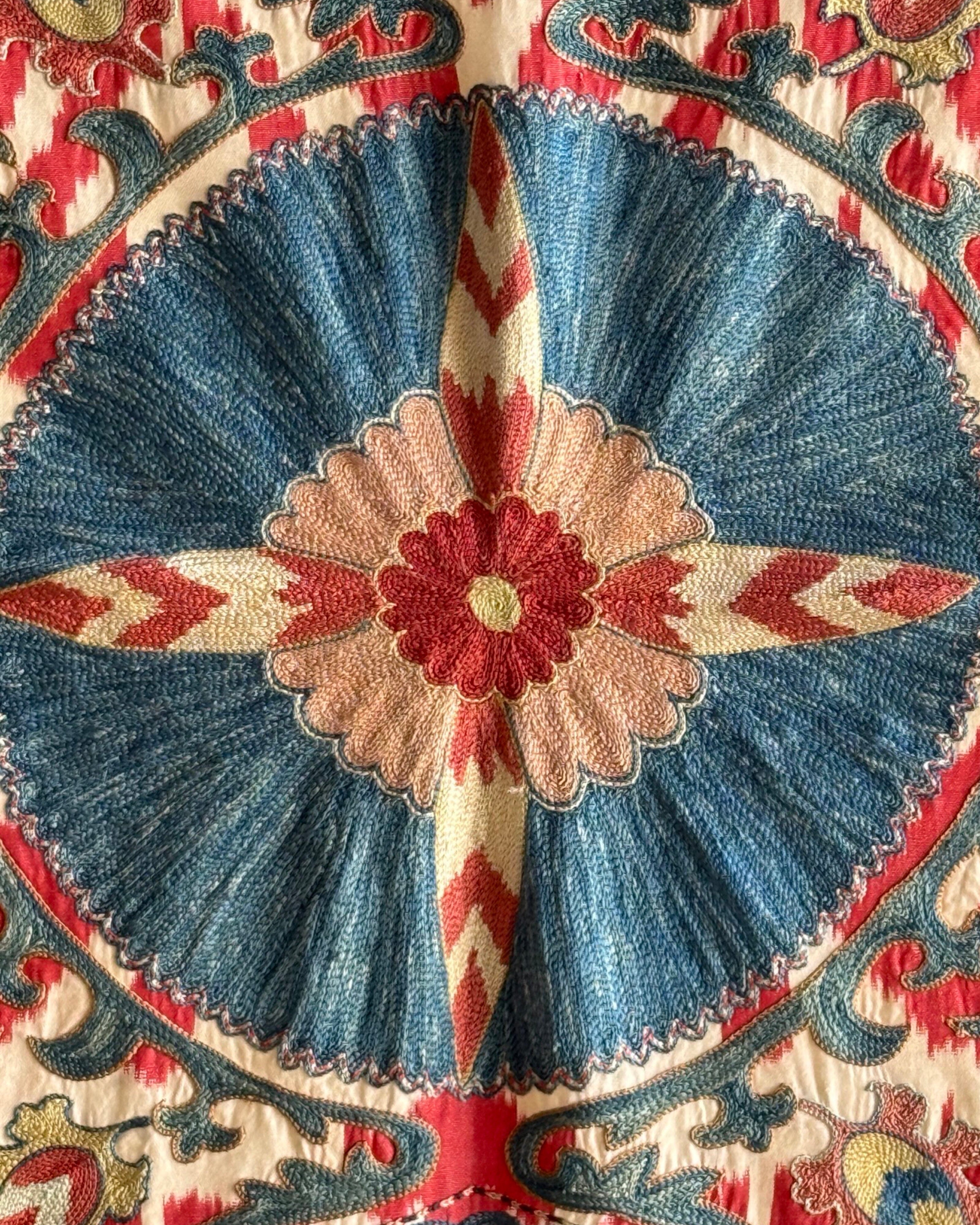 Hand Stitched Suzani (CSSU46725 | 64" x 95") Suzani Aziz Suzani 
