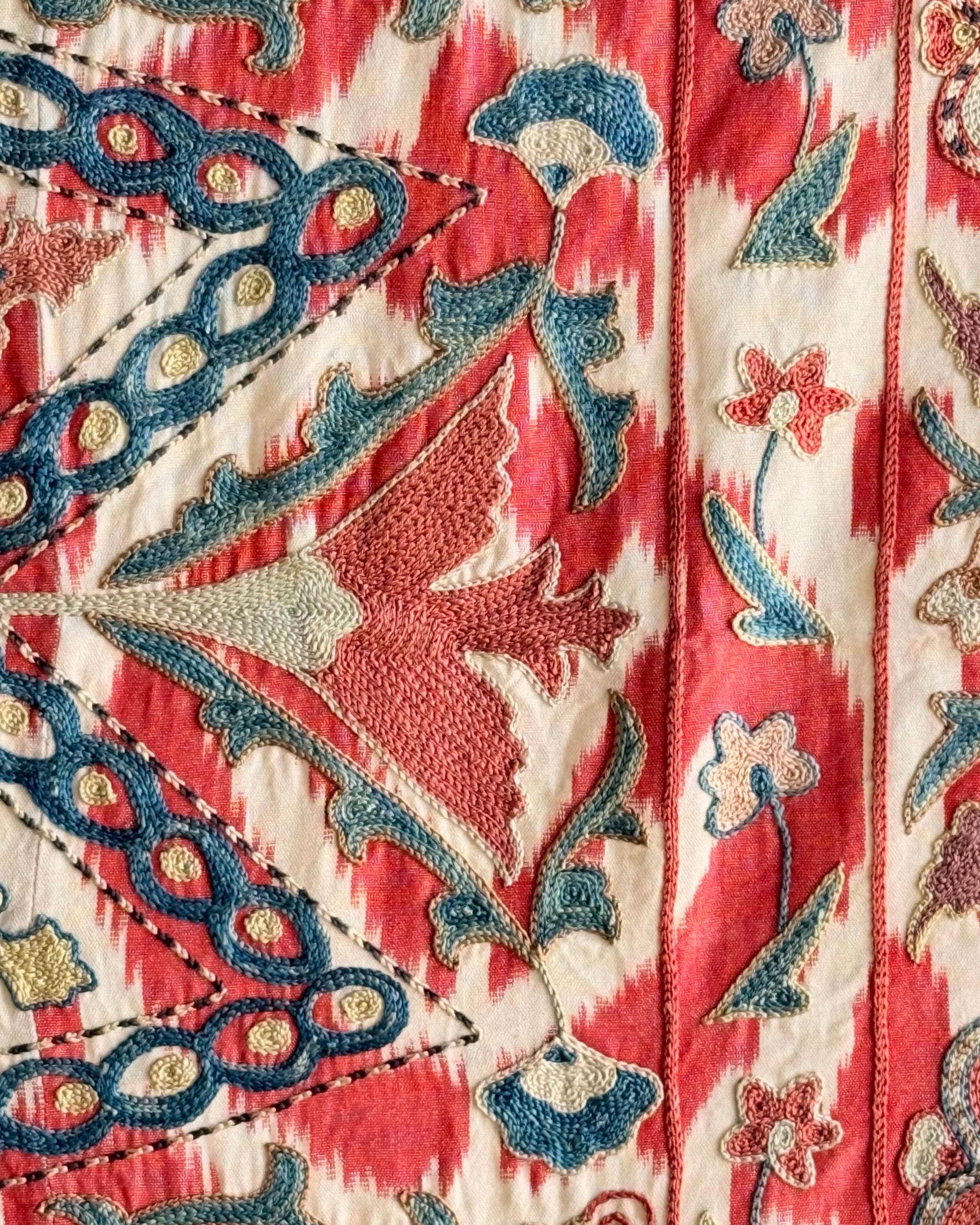 Hand Stitched Suzani (CSSU46725 | 64" x 95") Suzani Aziz Suzani 