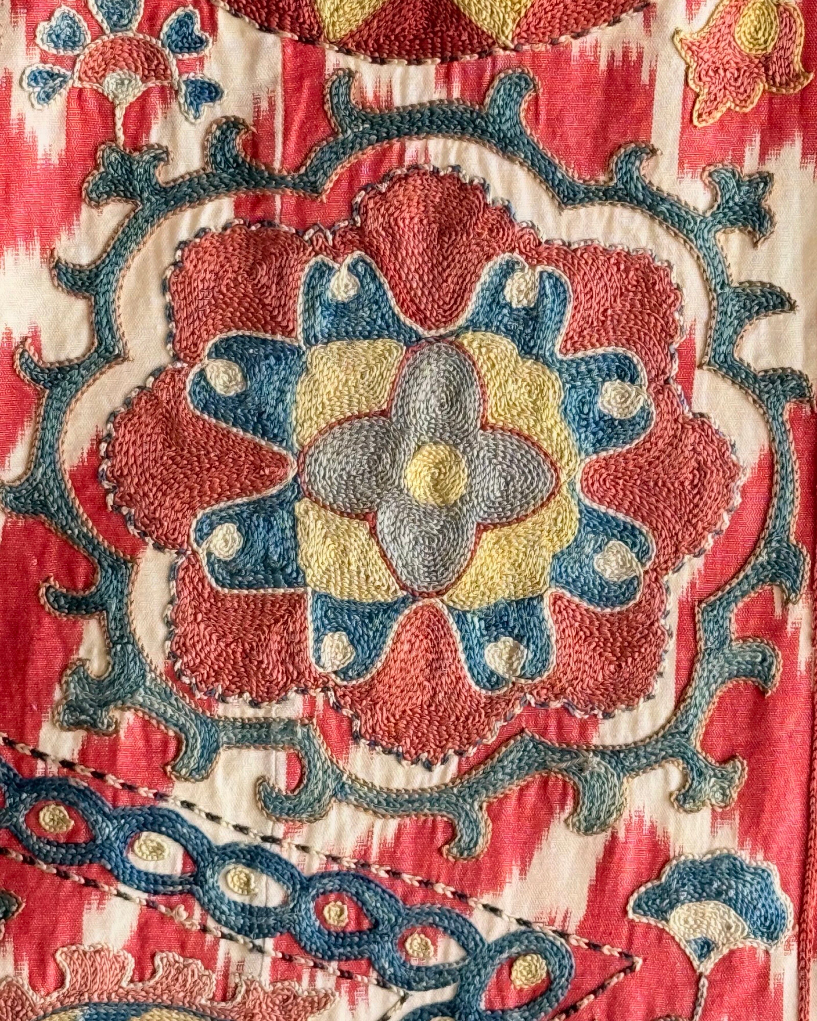 Hand Stitched Suzani (CSSU46725 | 64" x 95") Suzani Aziz Suzani 