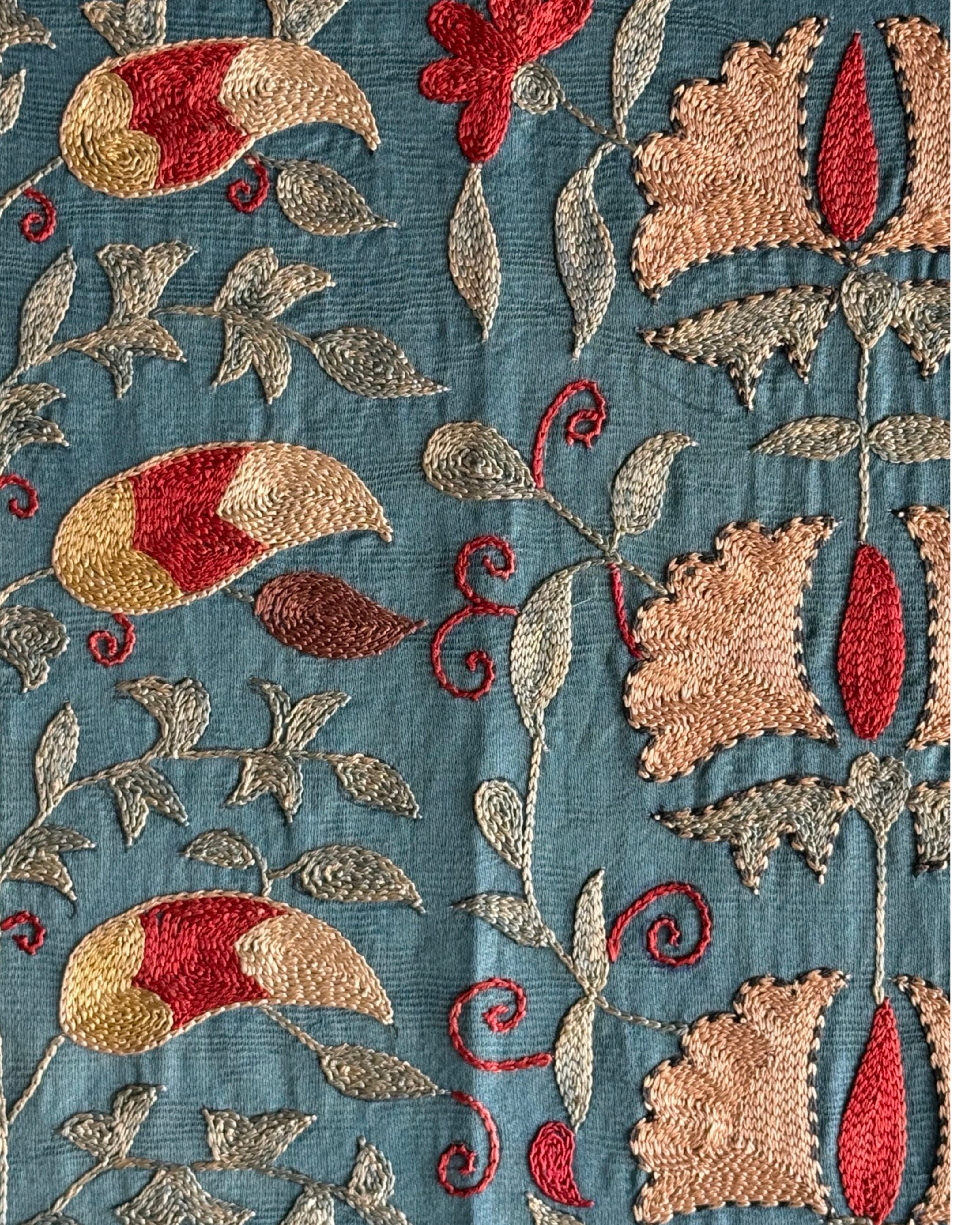 Hand Stitched Suzani (CSSU46925 | 65" x 92") Suzani Aziz Suzani 