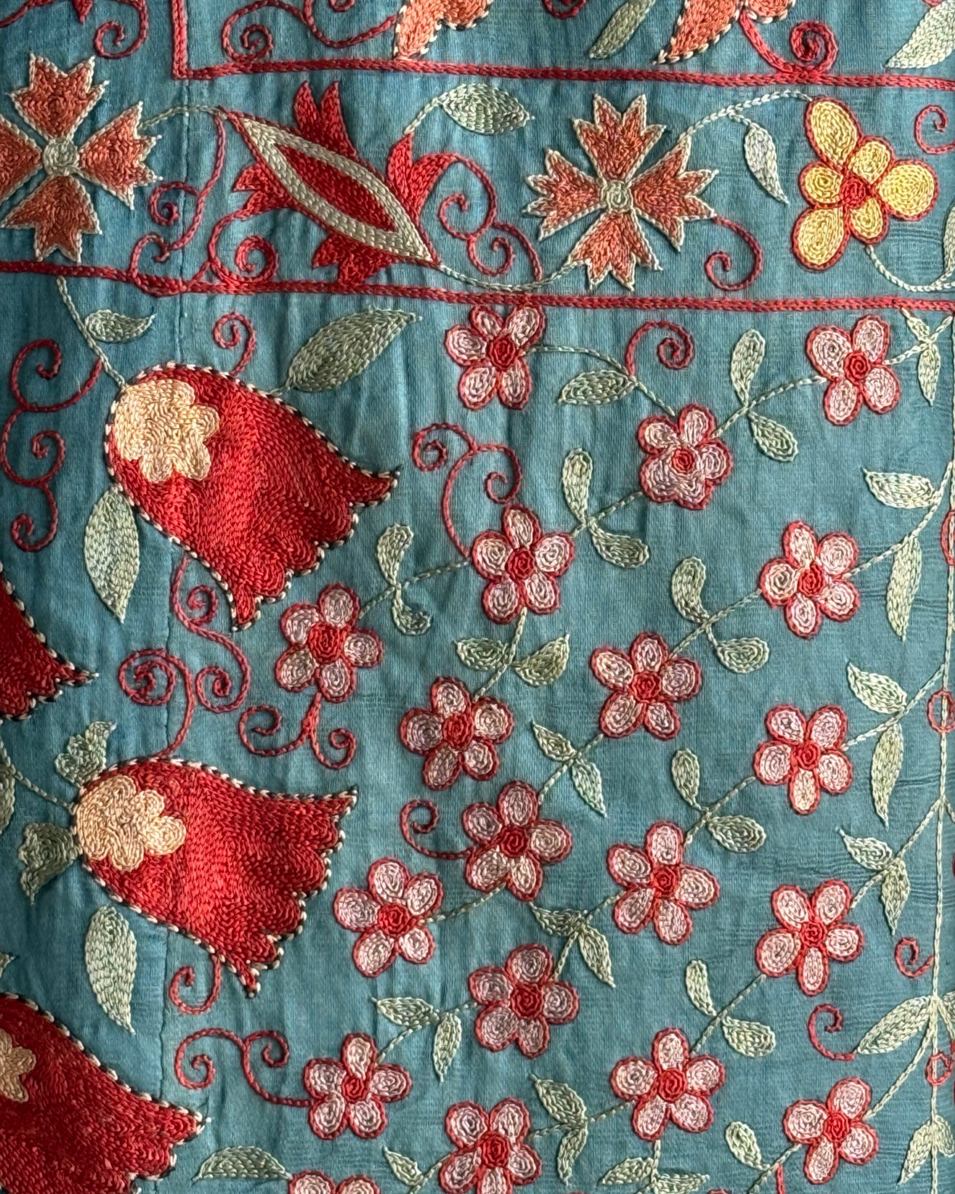 Hand Stitched Suzani (CSSU46925 | 65" x 92") Suzani Aziz Suzani 
