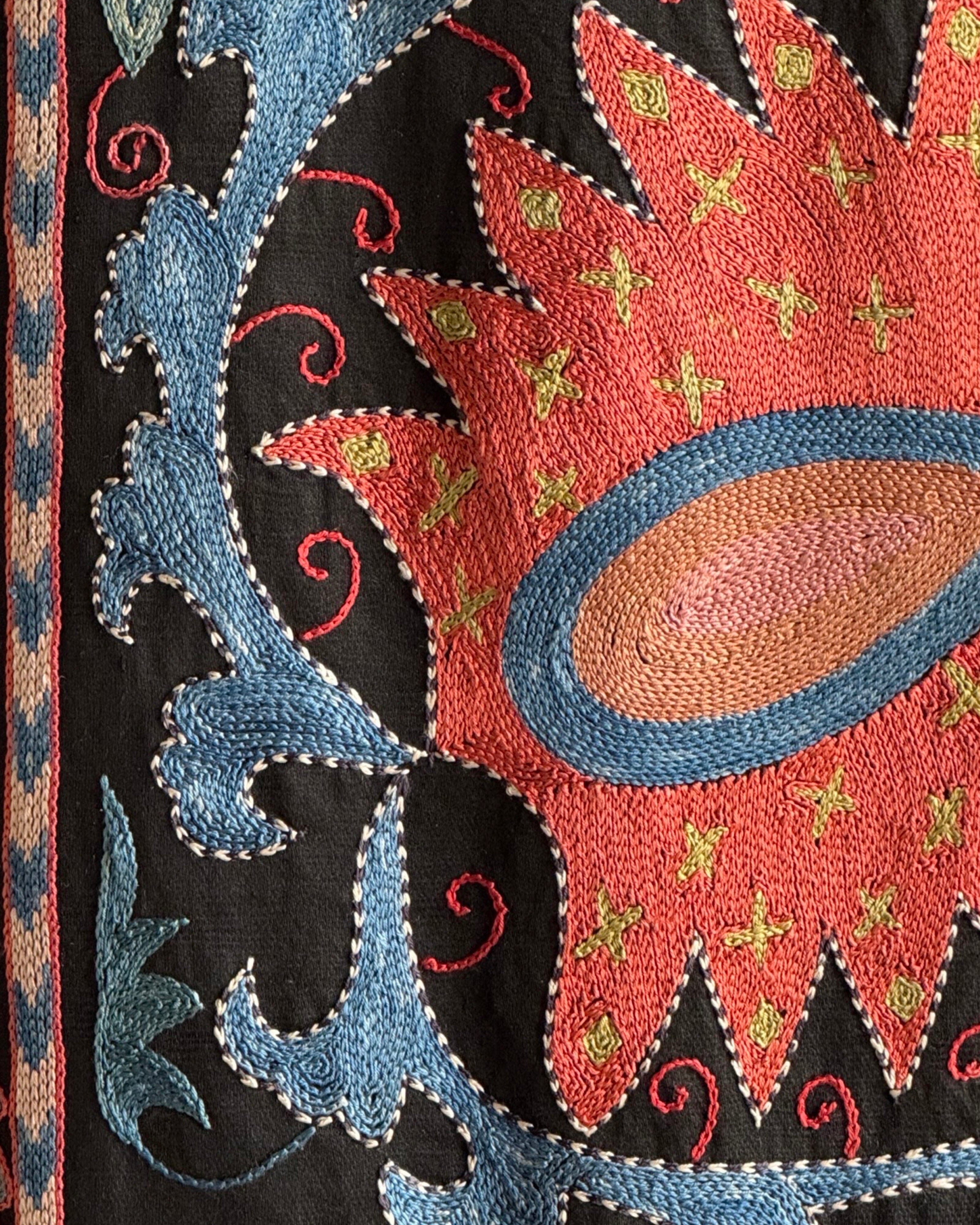 Hand Stitched Suzani (CSSU47025 | 83" x 104") Suzani Aziz Suzani 