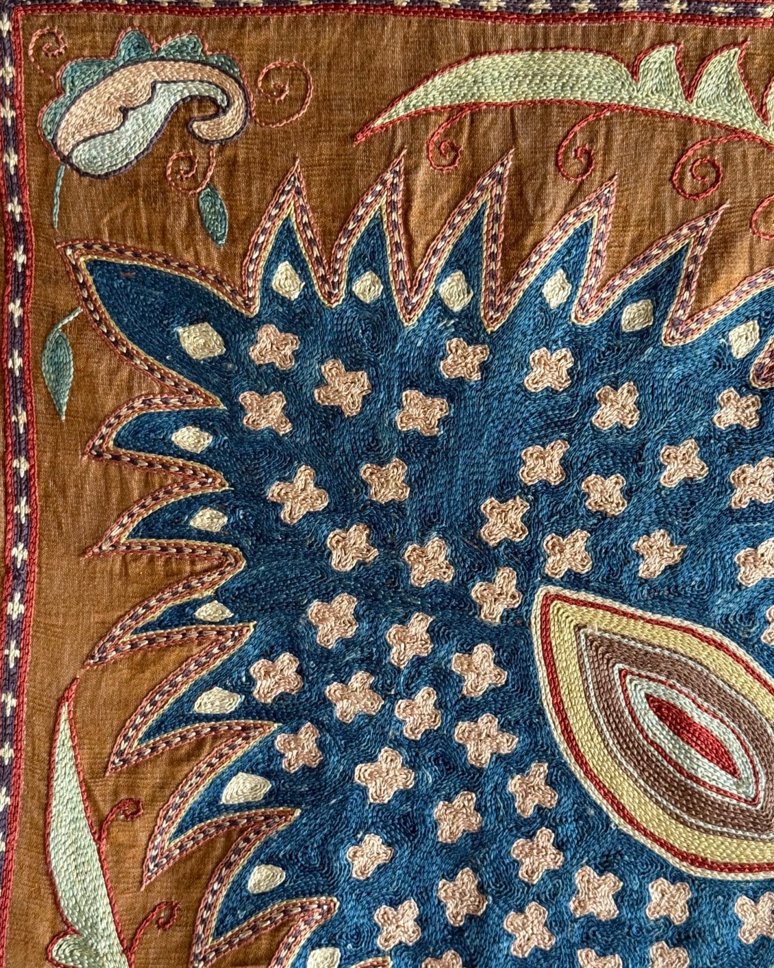 Hand Stitched Suzani (CSSU47225 | 81" x 106") Suzani Aziz Suzani 