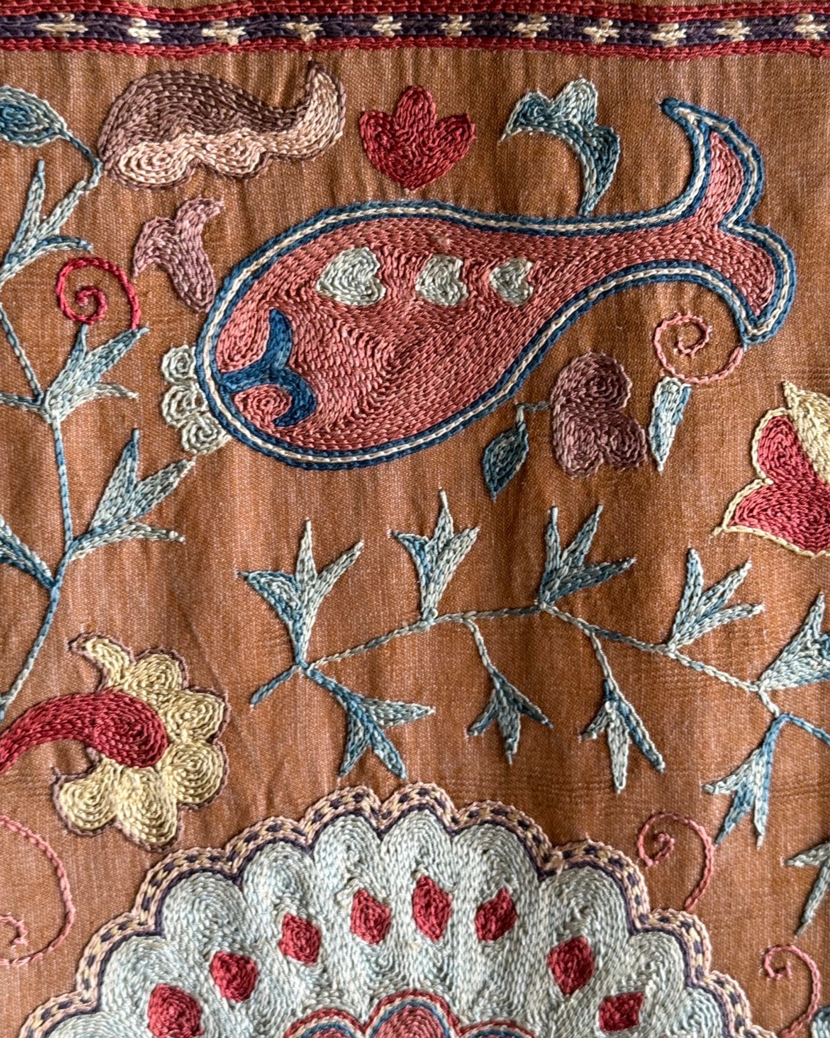 Hand Stitched Suzani (CSSU47225 | 81" x 106") Suzani Aziz Suzani 