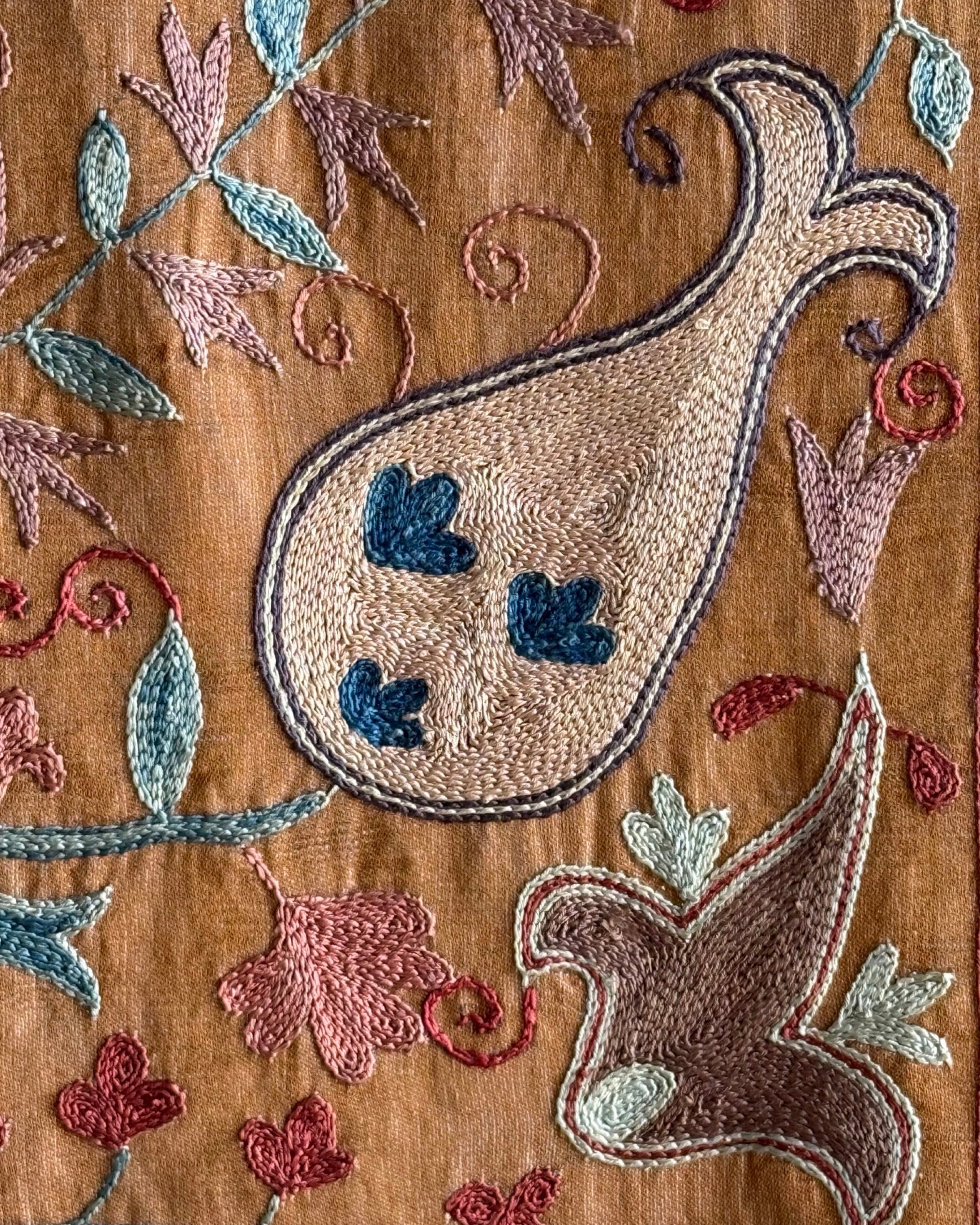 Hand Stitched Suzani (CSSU47225 | 81" x 106") Suzani Aziz Suzani 