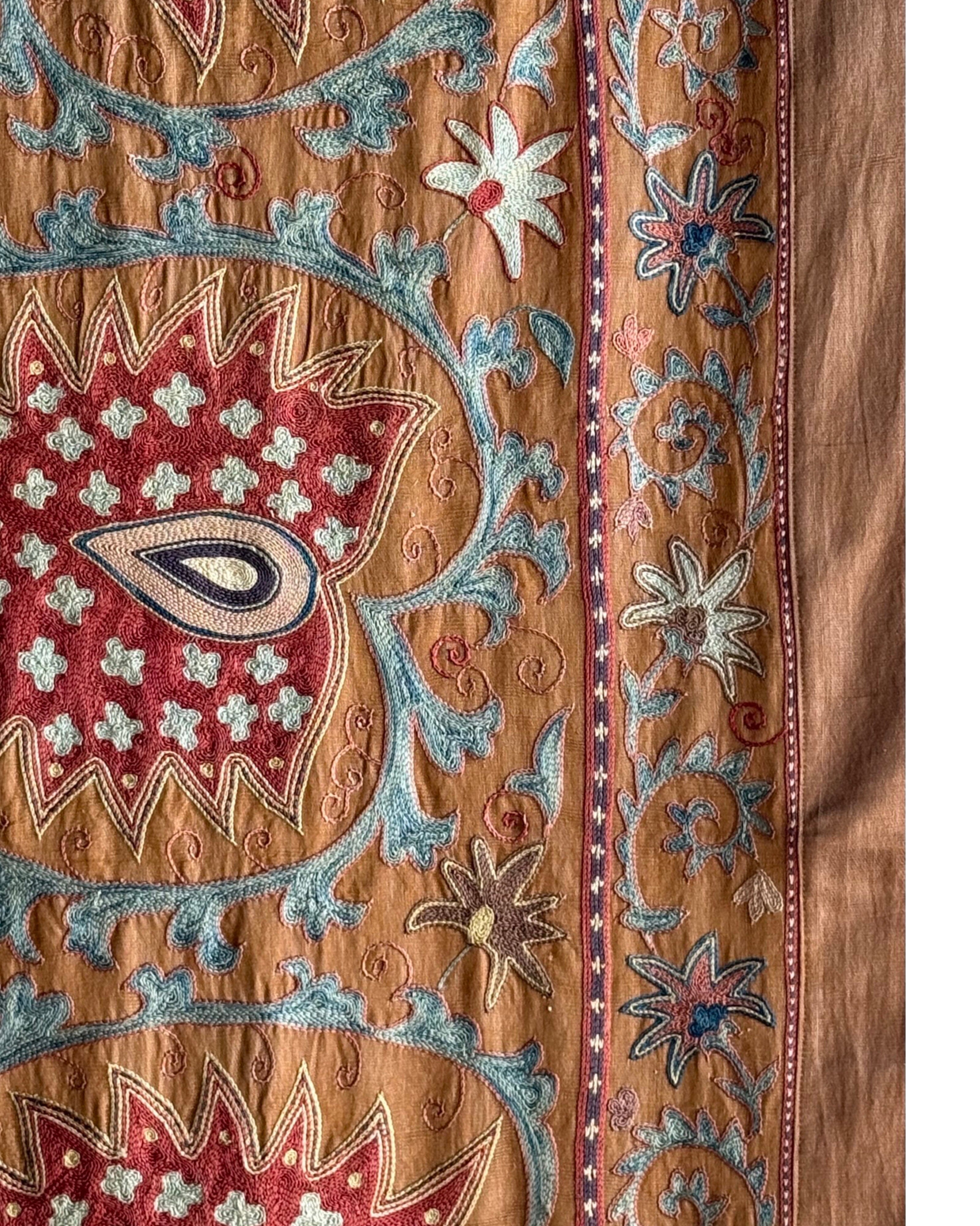 Hand Stitched Suzani (CSSU47225 | 81" x 106") Suzani Aziz Suzani 