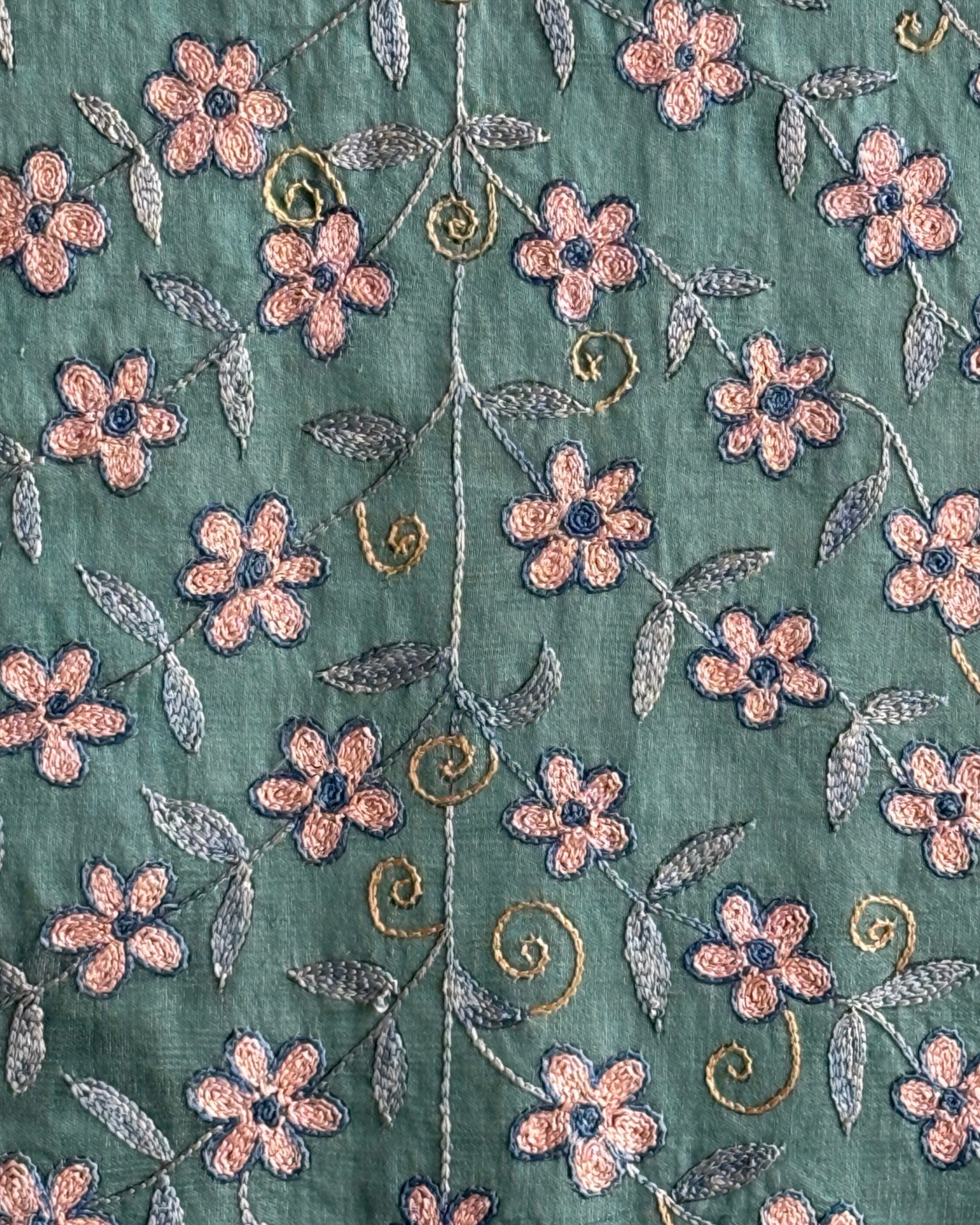 Hand Stitched Suzani (CSSU47525 | 85" x 110") Suzani Aziz Suzani 