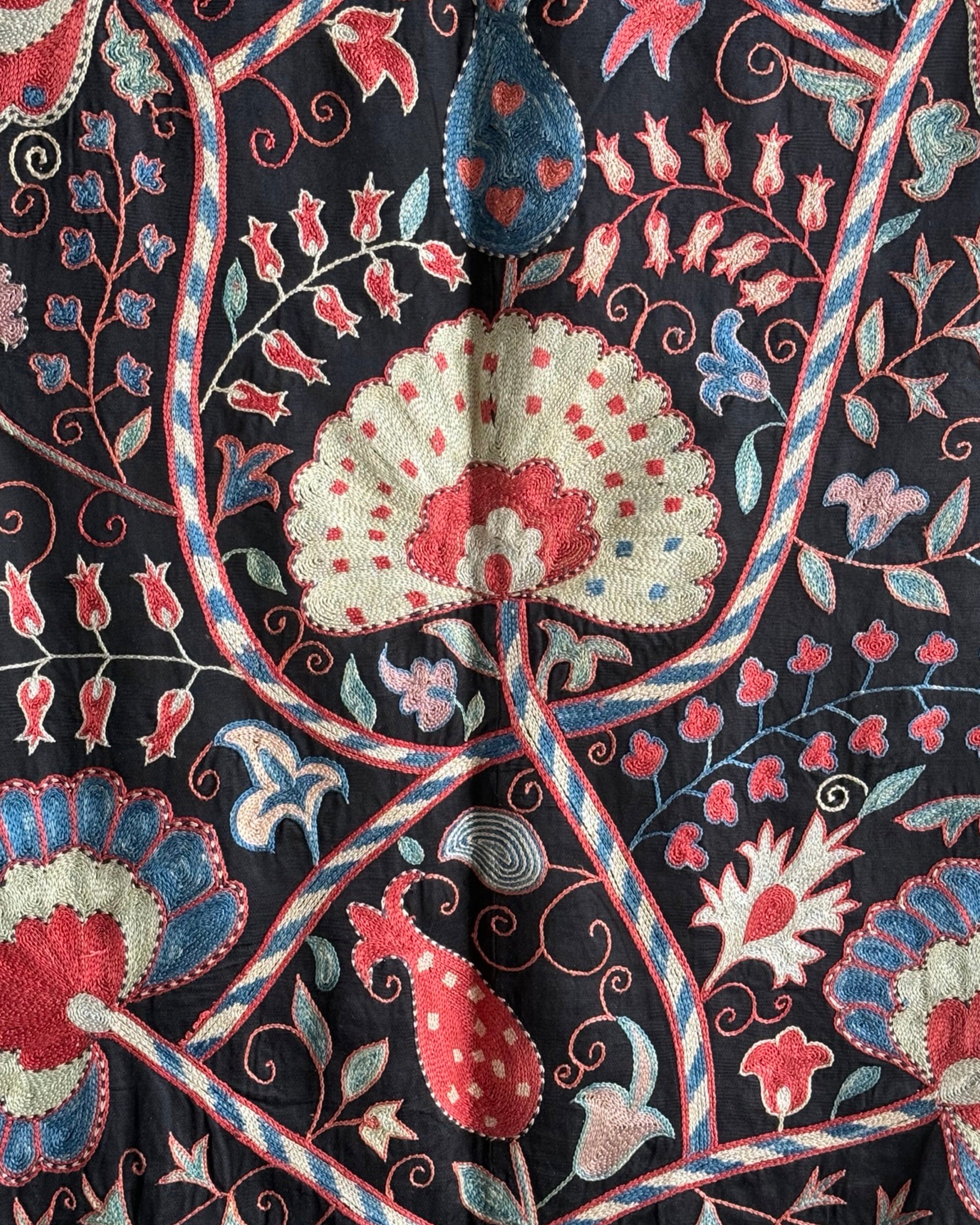 Hand Stitched Suzani (CSSU47625 | 81" x 106") Suzani Aziz Suzani 