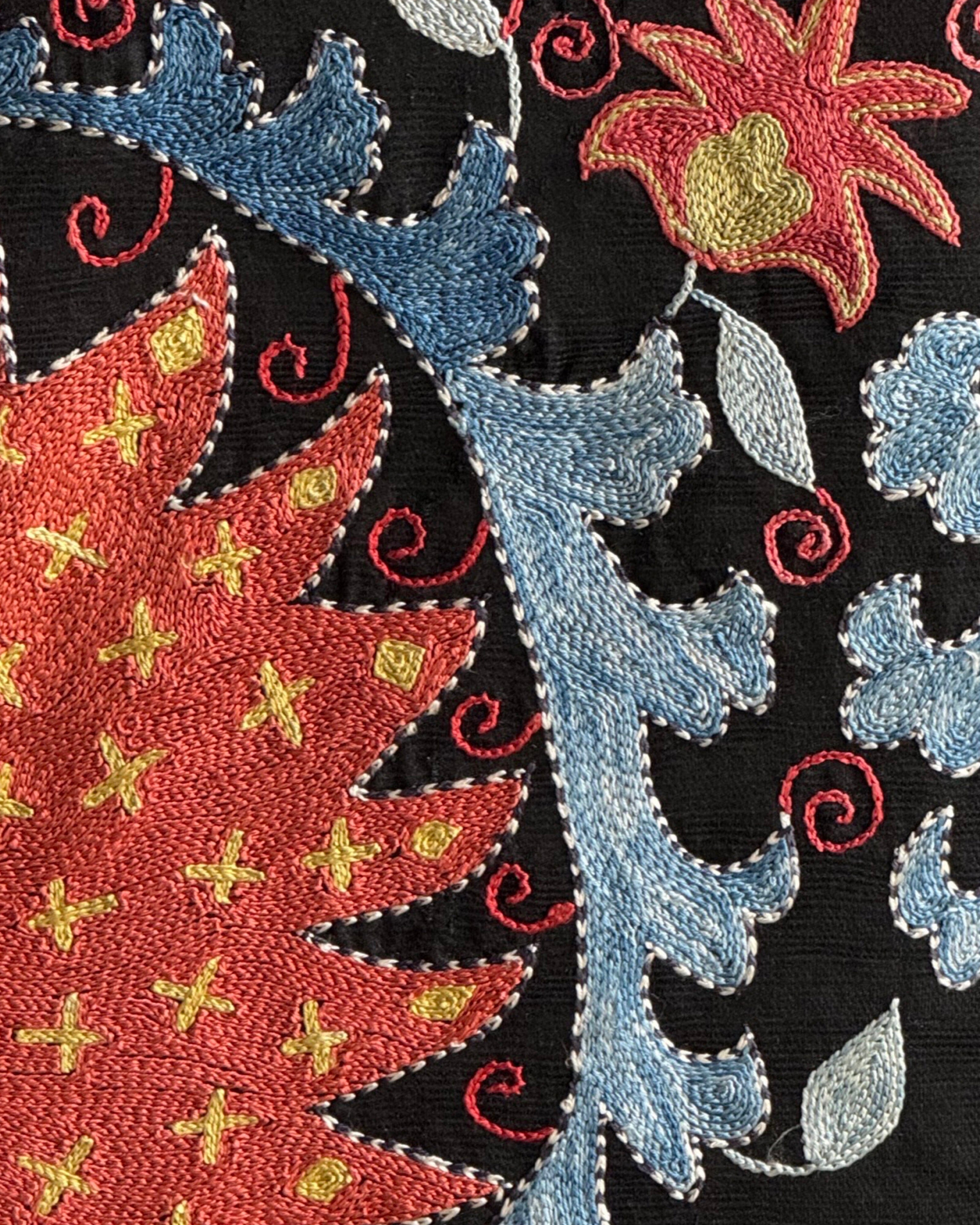 Hand Stitched Suzani (CSSU47625 | 81" x 106") Suzani Aziz Suzani 