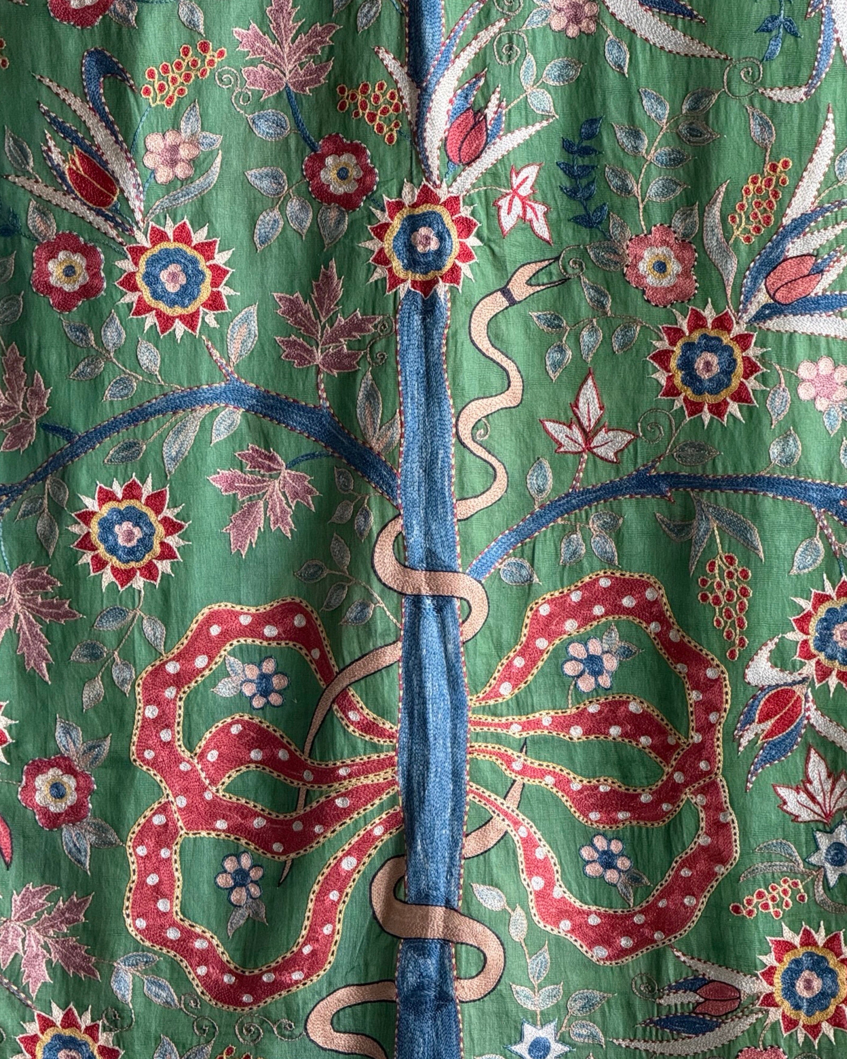 Hand Stitched Suzani (CSSU48125 | 84" x 122") Suzani Aziz Suzani 