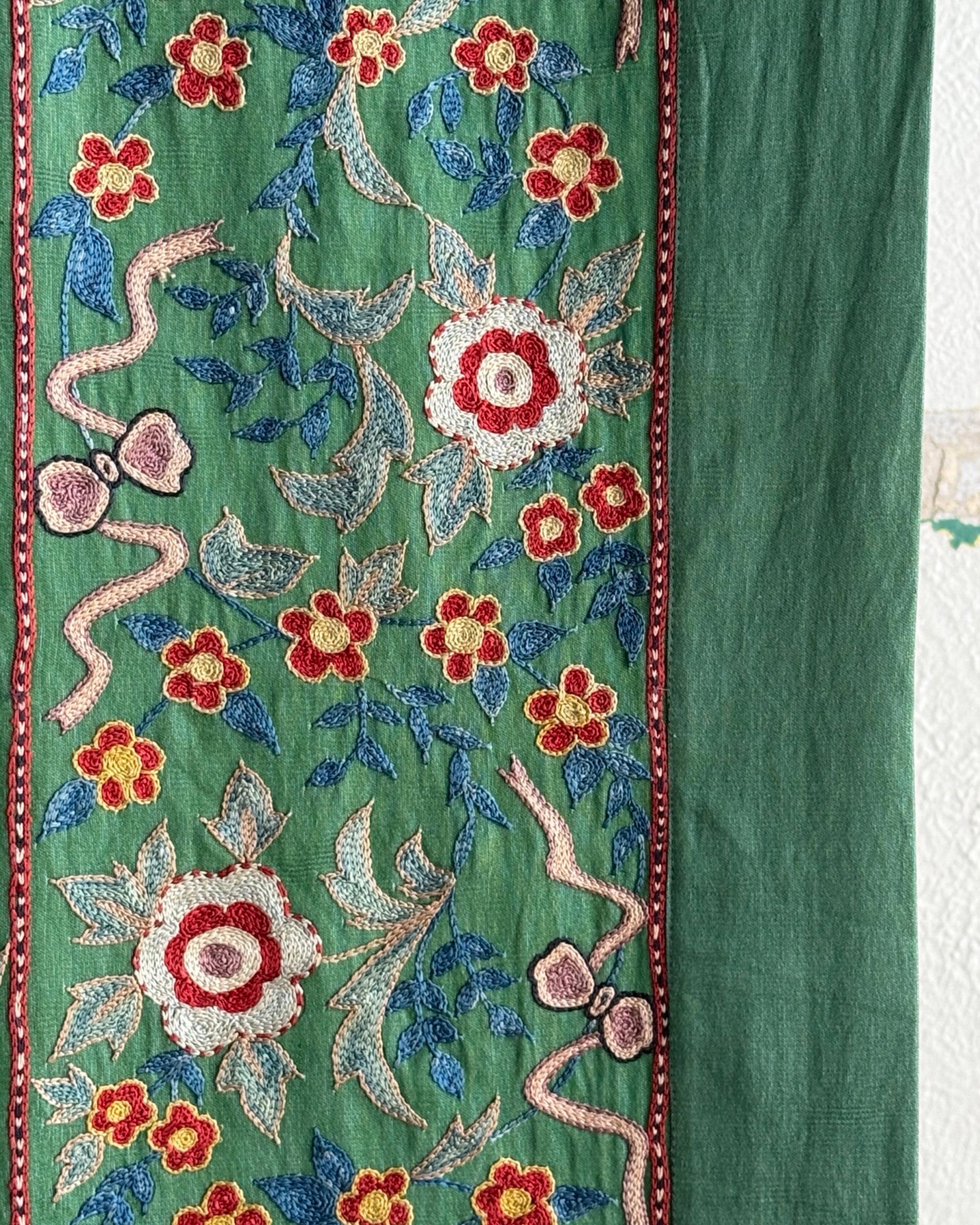 Hand Stitched Suzani (CSSU48125 | 84" x 122") Suzani Aziz Suzani 